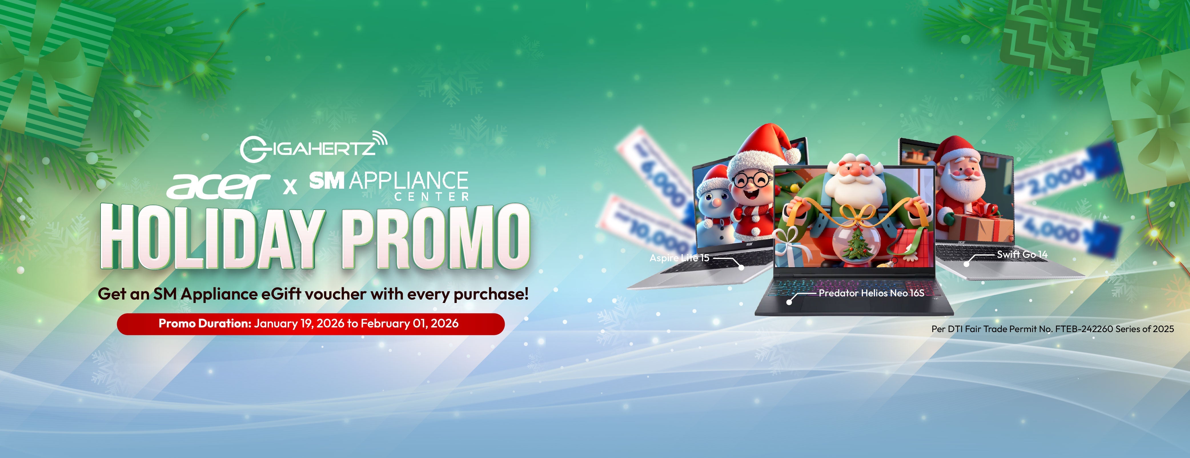 Acer x SM Appliance Holiday Promo 2026