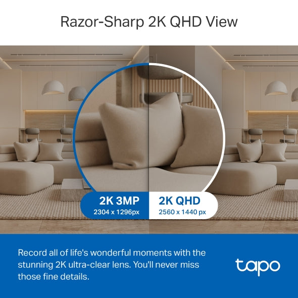 Tapo C220 V2 Pan/Tilt AI Home Security Wi-Fi Camera
