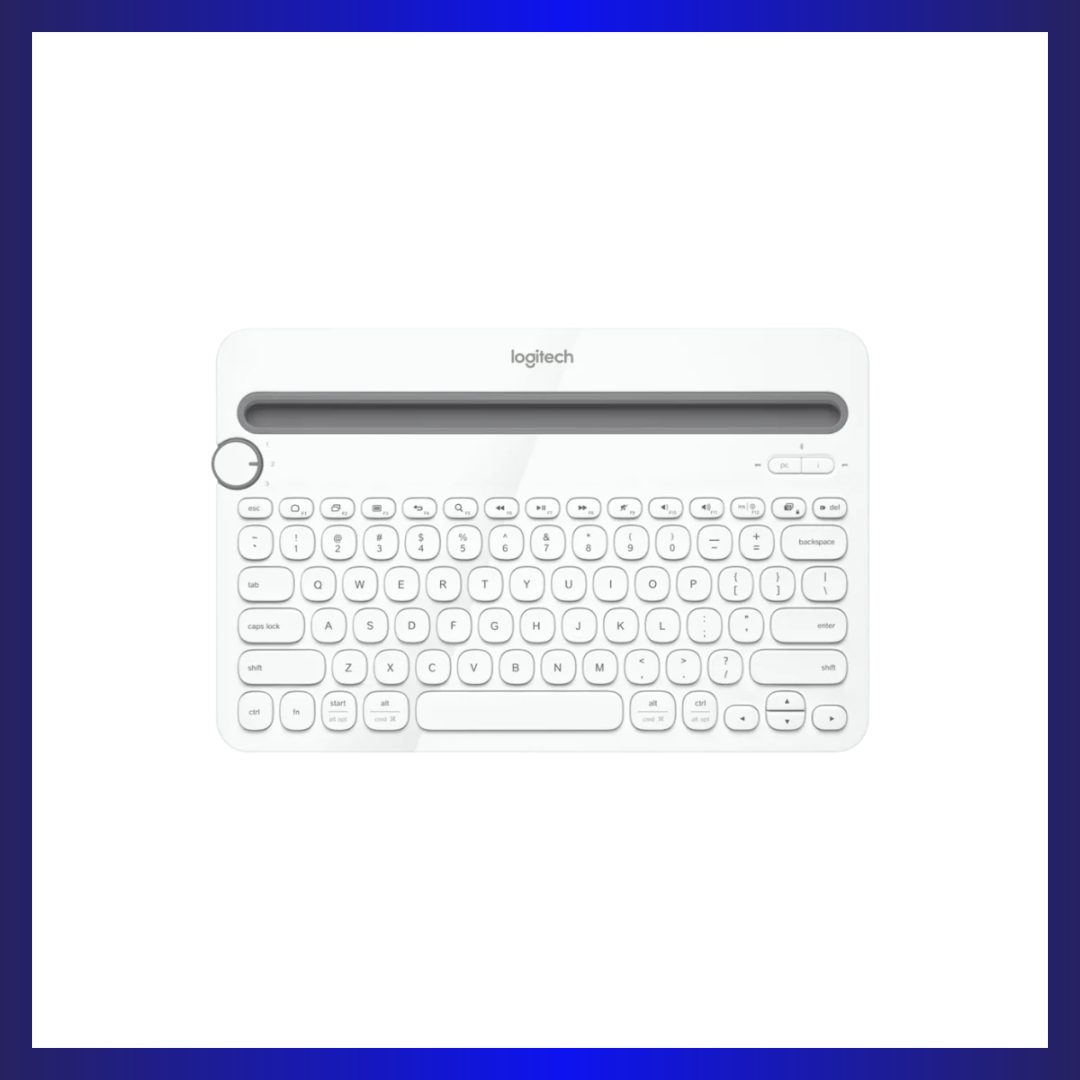 Logitech K480 Bluetooth Multi-Device Keyboard (White)