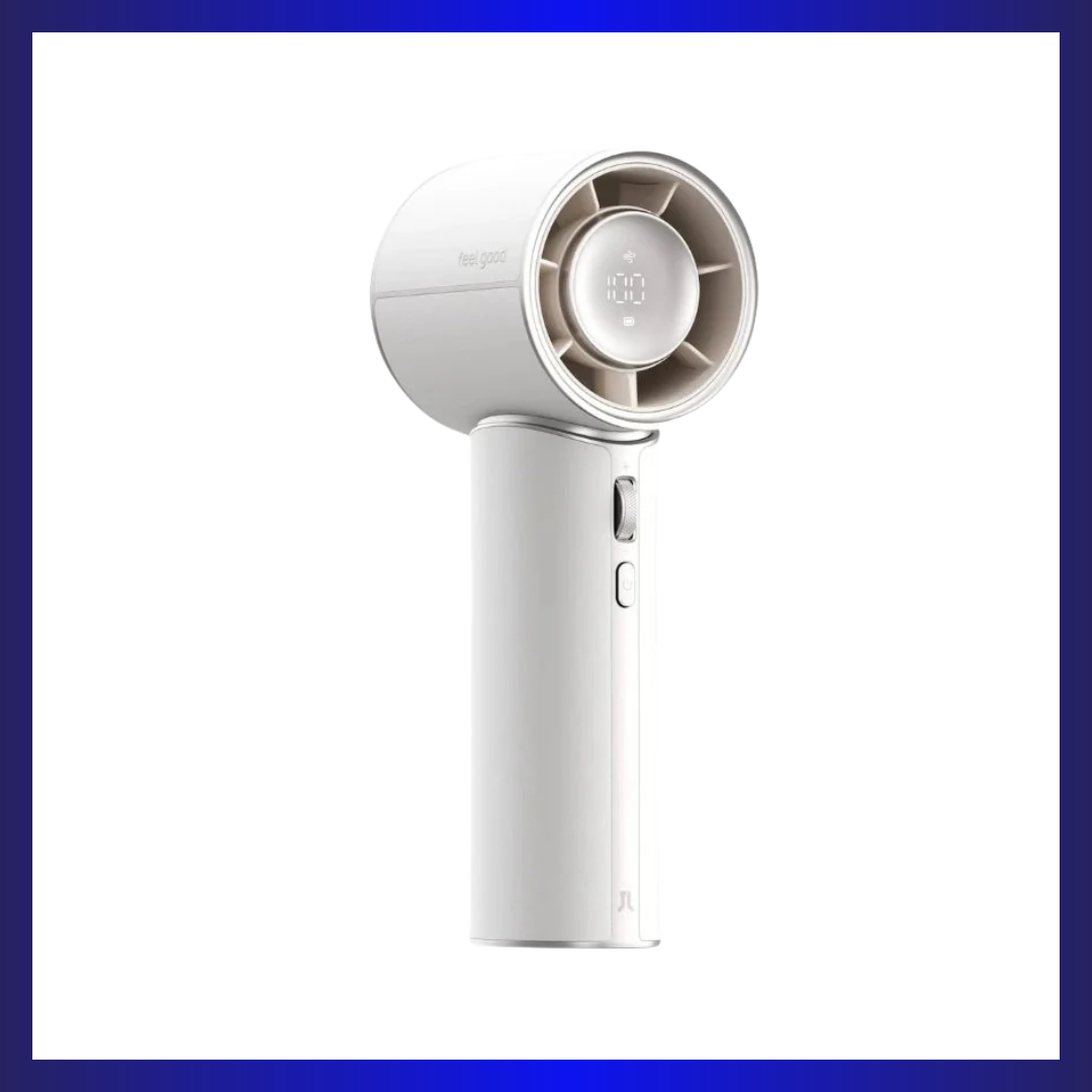 JISULIFE Pro1 Mini Handheld Fan | 4250mAh Battery | 100-Speed | Up to 30 Hours | White
