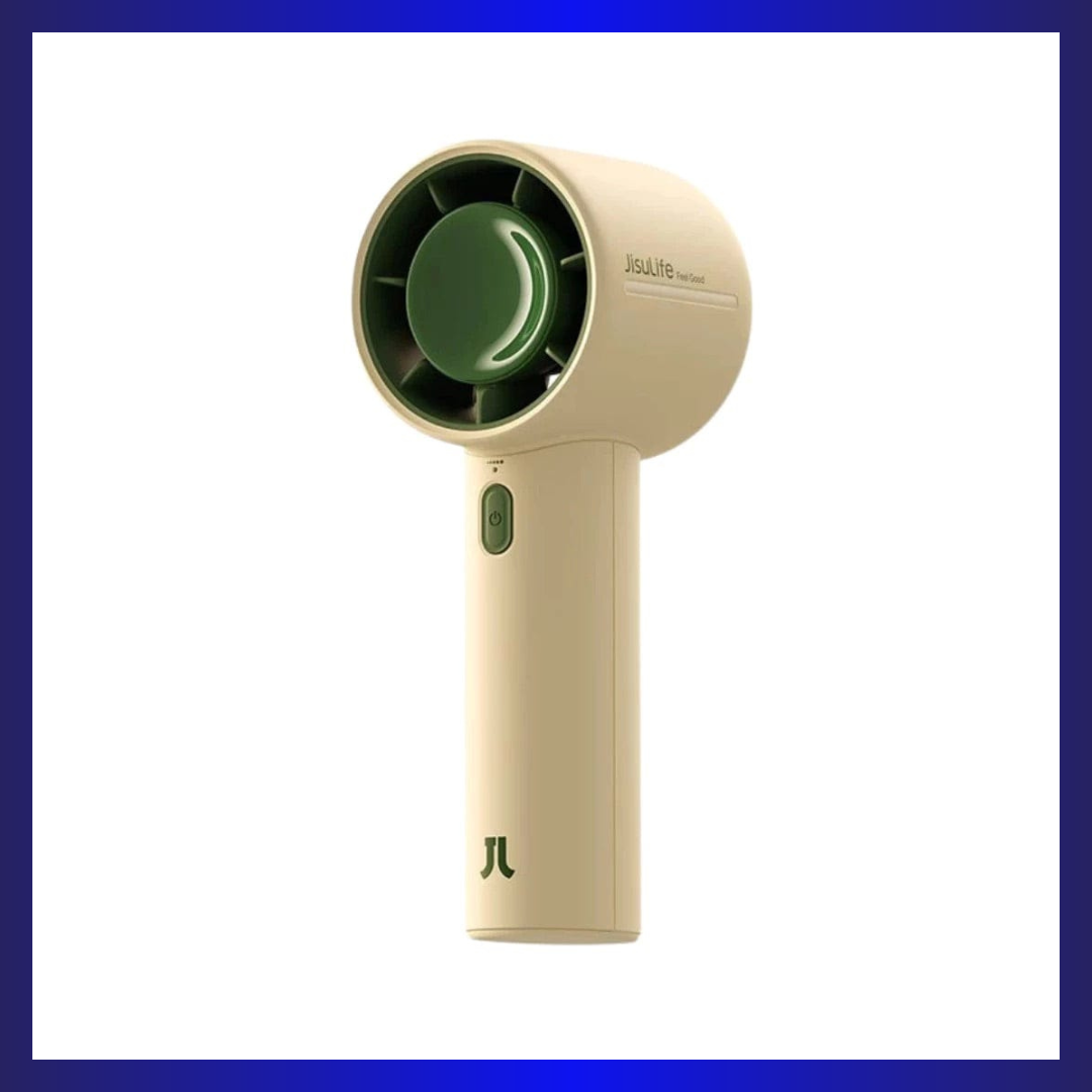 JISULIFE Life 10 Christmas Edition Handheld Fan | 4000mAh Battery | 5-Speed | Up to 22 Hours | Yellow