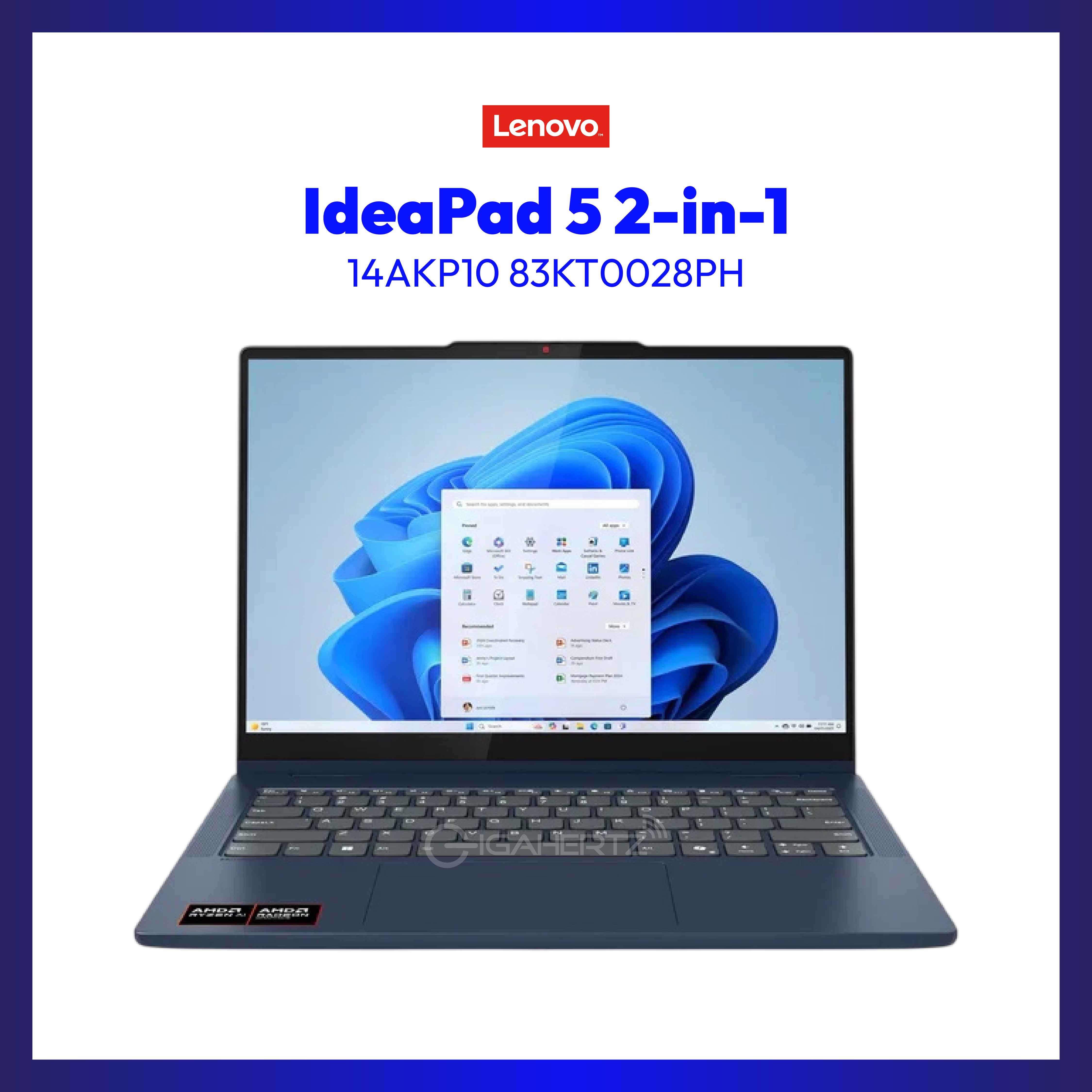 Lenovo IdeaPad 5 2-in-1 14AKP10 83KT0028PH | 14" WUXGA | AMD Ryzen™ AI 7 350 | AMD Radeon™ 860M | 16GB RAM | 1TB SSD | WIN 11