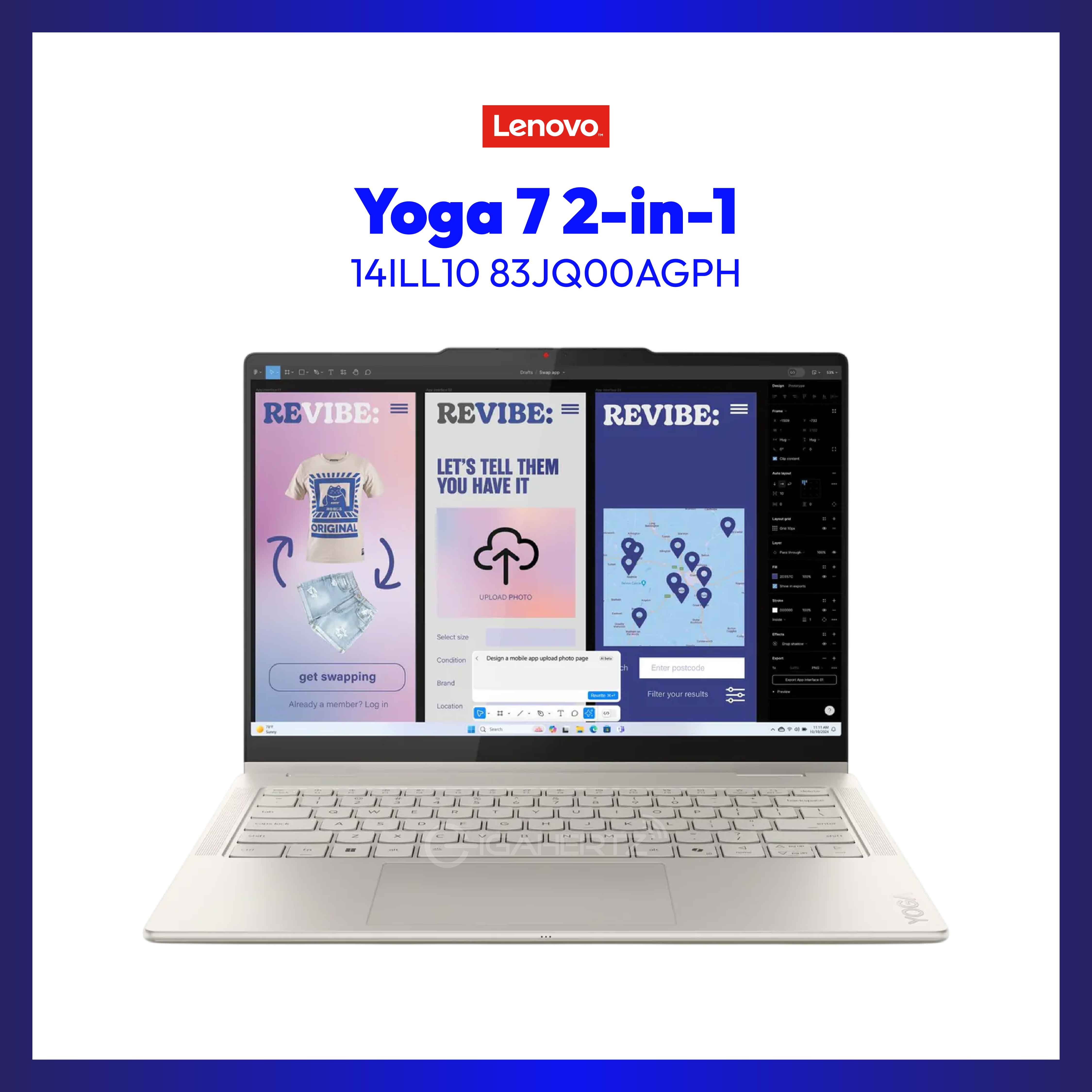 Lenovo Yoga 7 2-in-1 14ILL10 83JQ00AGPH | 14" WUXGA | Intel Core Ultra 5 226V | Integrated Intel Arc | 16GB RAM | 1TB SSD | WIN 11