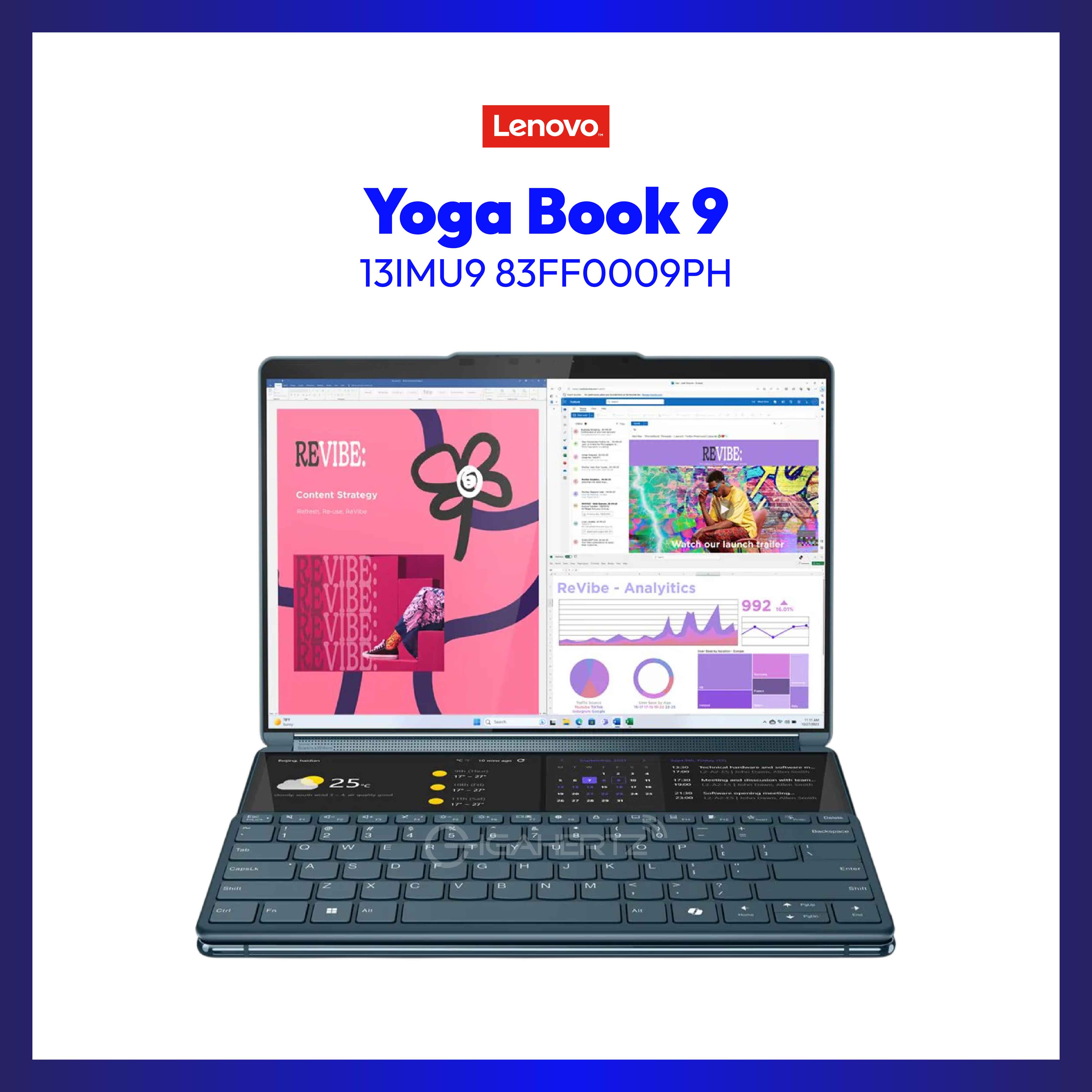 Lenovo Yoga Book 9 13IMU9 83FF0009PH | 13.3" OLED | Intel® Core™ Ultra 7 155U | Intel® Graphics | 32 GB RAM | 1 TB SSD | WIN 11