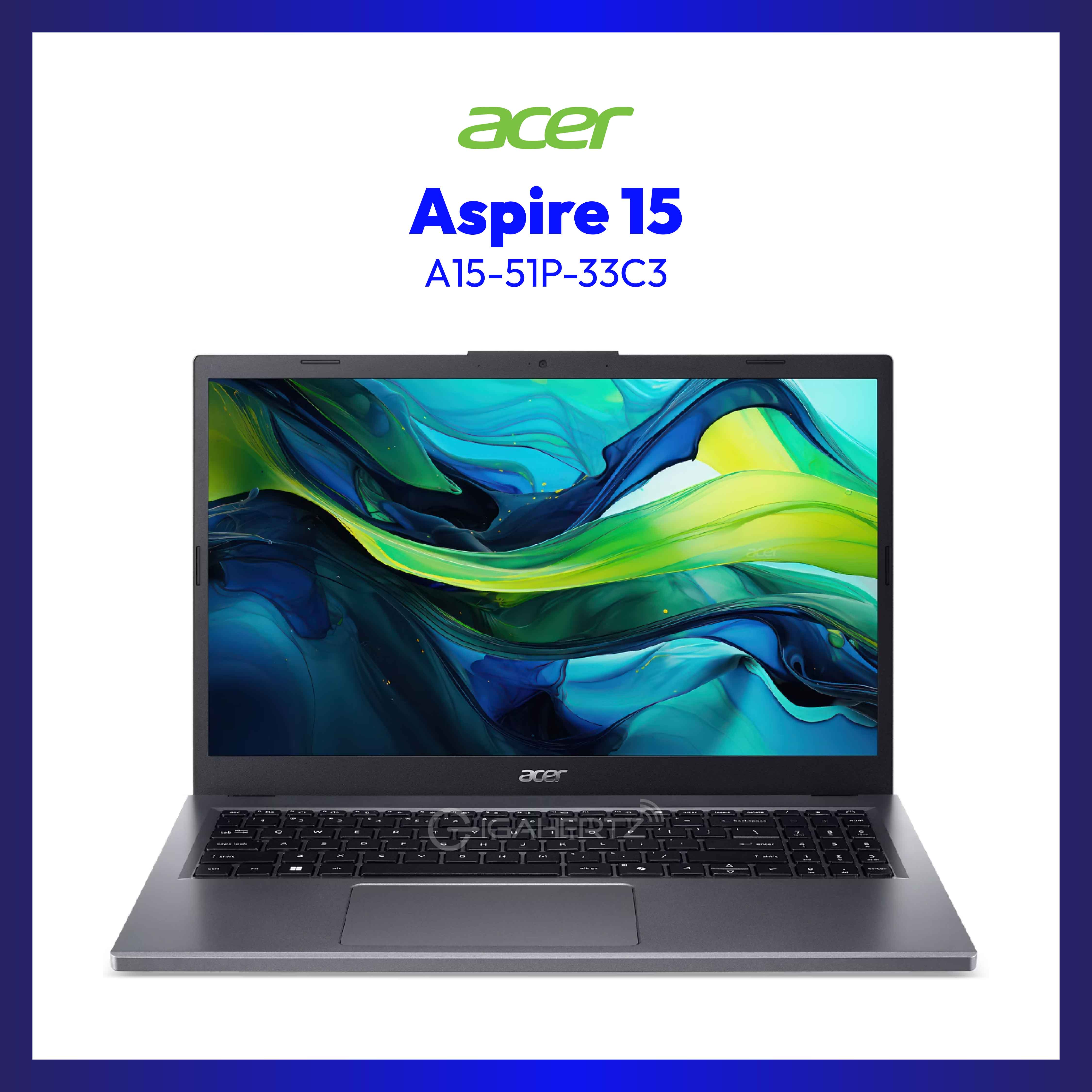 Acer Aspire 15 A15-51P-33C3 Notebook | Intel Core 3 100U | Intel Shared Graphics | 8GB RAM | 512GB SSD | WIN 11