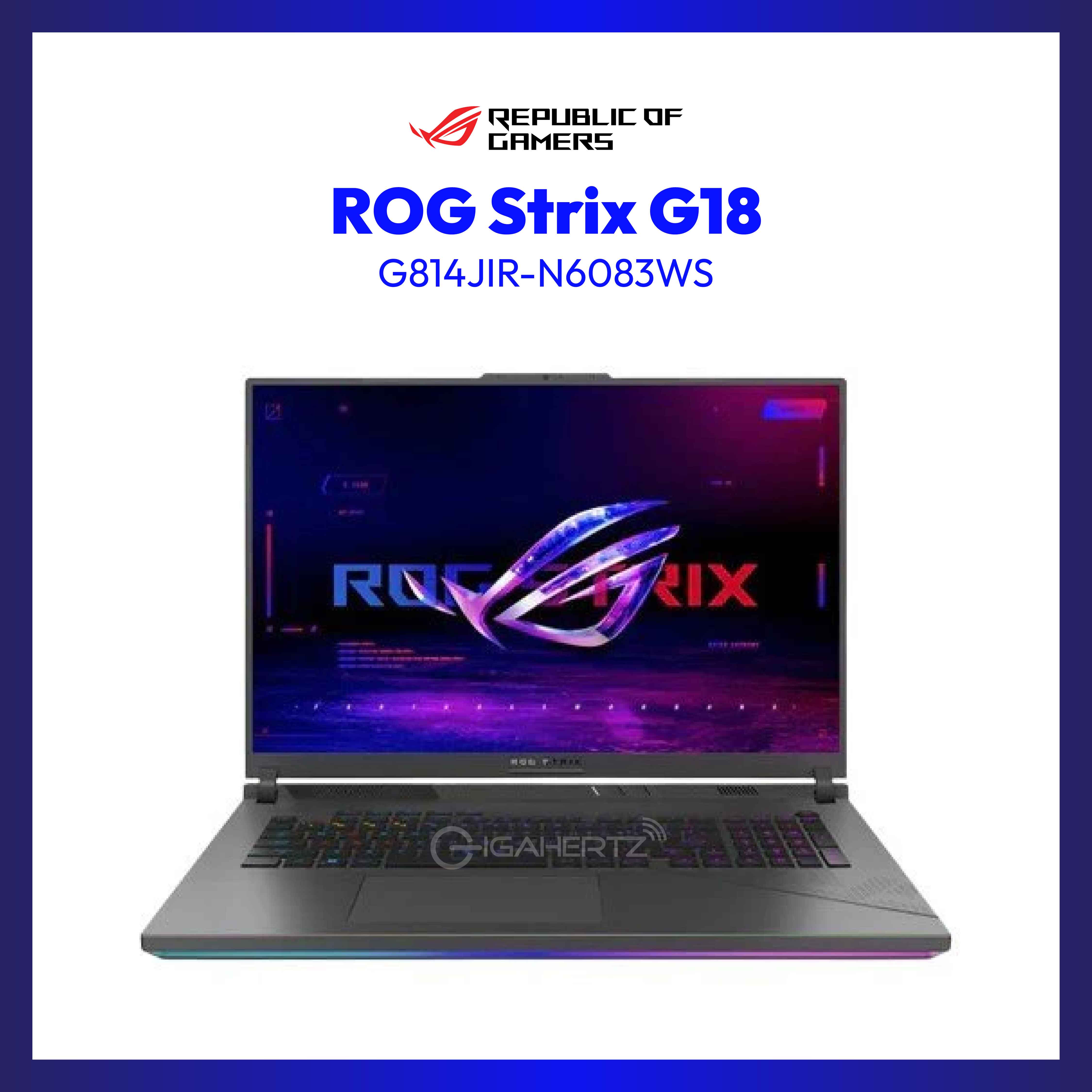 Asus ROG Strix G18 G814JIR-N6083WS | 18" WQXGA | i9-14900HX | GeForce RTX 4070 | 16GB RAM | 1TB SSD | WIN 11