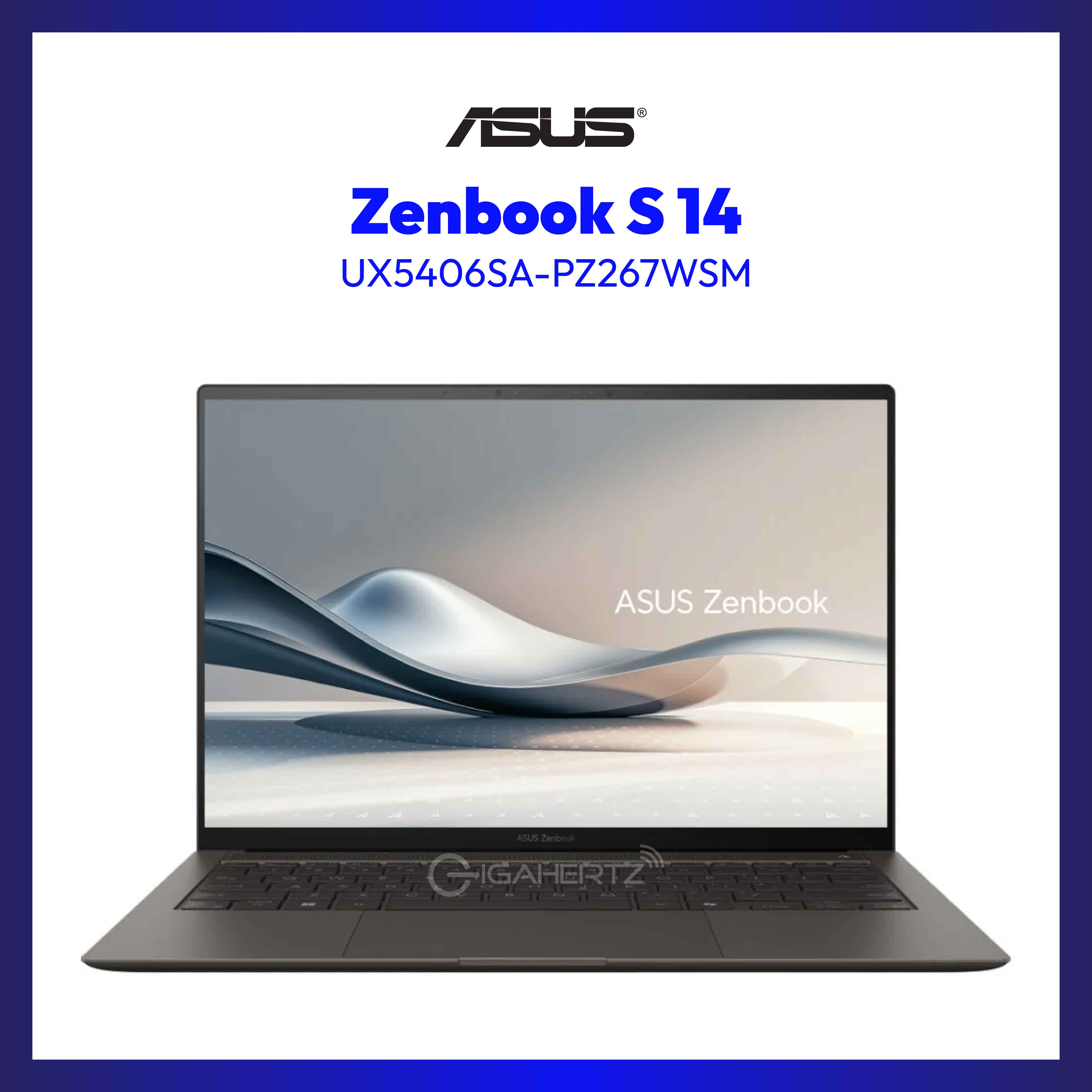 ASUS Zenbook S 14 UX5406SA | 14" OLED | Intel® Core™ Ultra 7 Processor | Intel® Arc™ Graphics | 32 GB RAM | 1 TB SSD | WIN 11