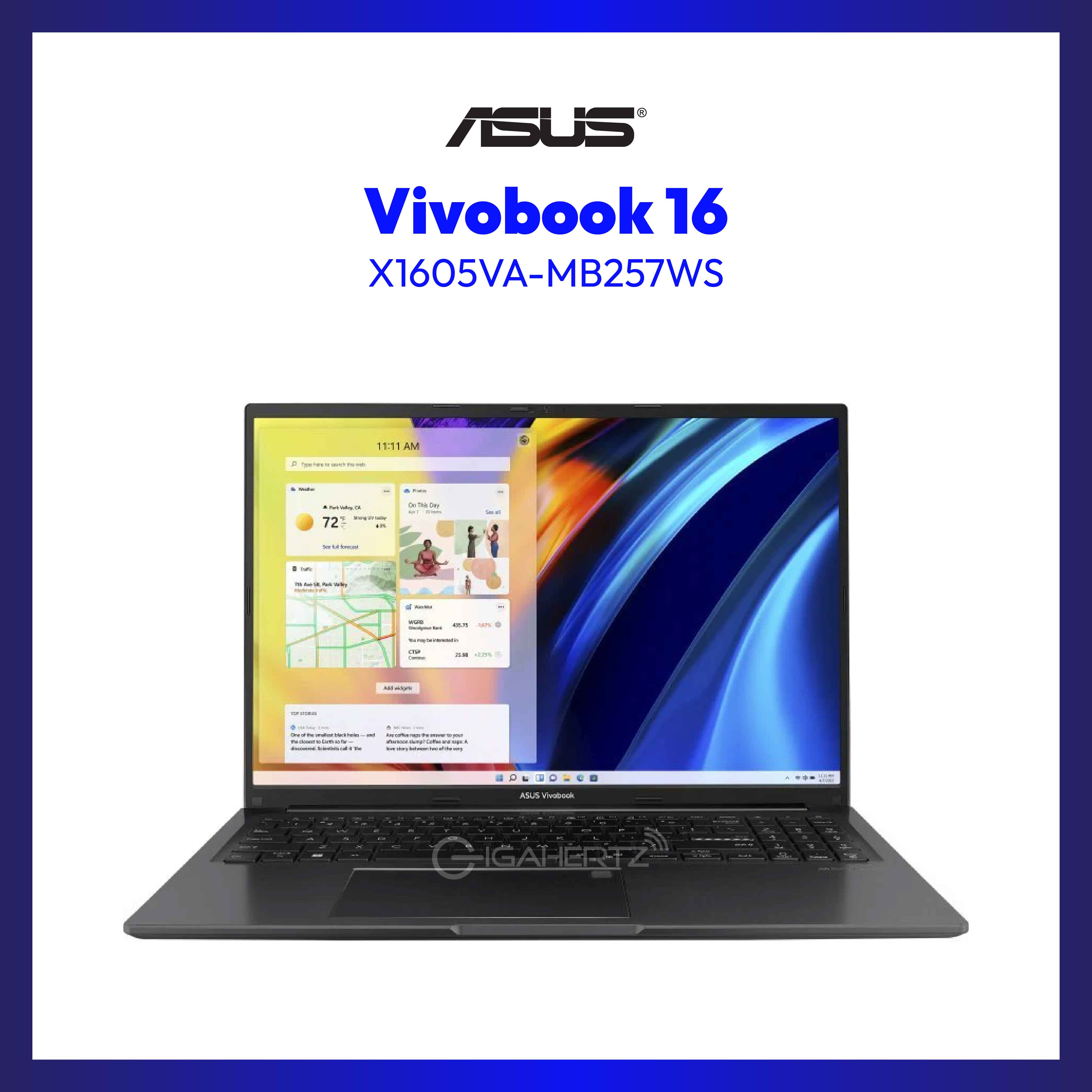 Asus Vivobook 16 X1605VA-MB257WS | 16" WUXGA | i9-13900H | Iris Xe Graphics | 8GB RAM | 512GB SSD | WIN 11