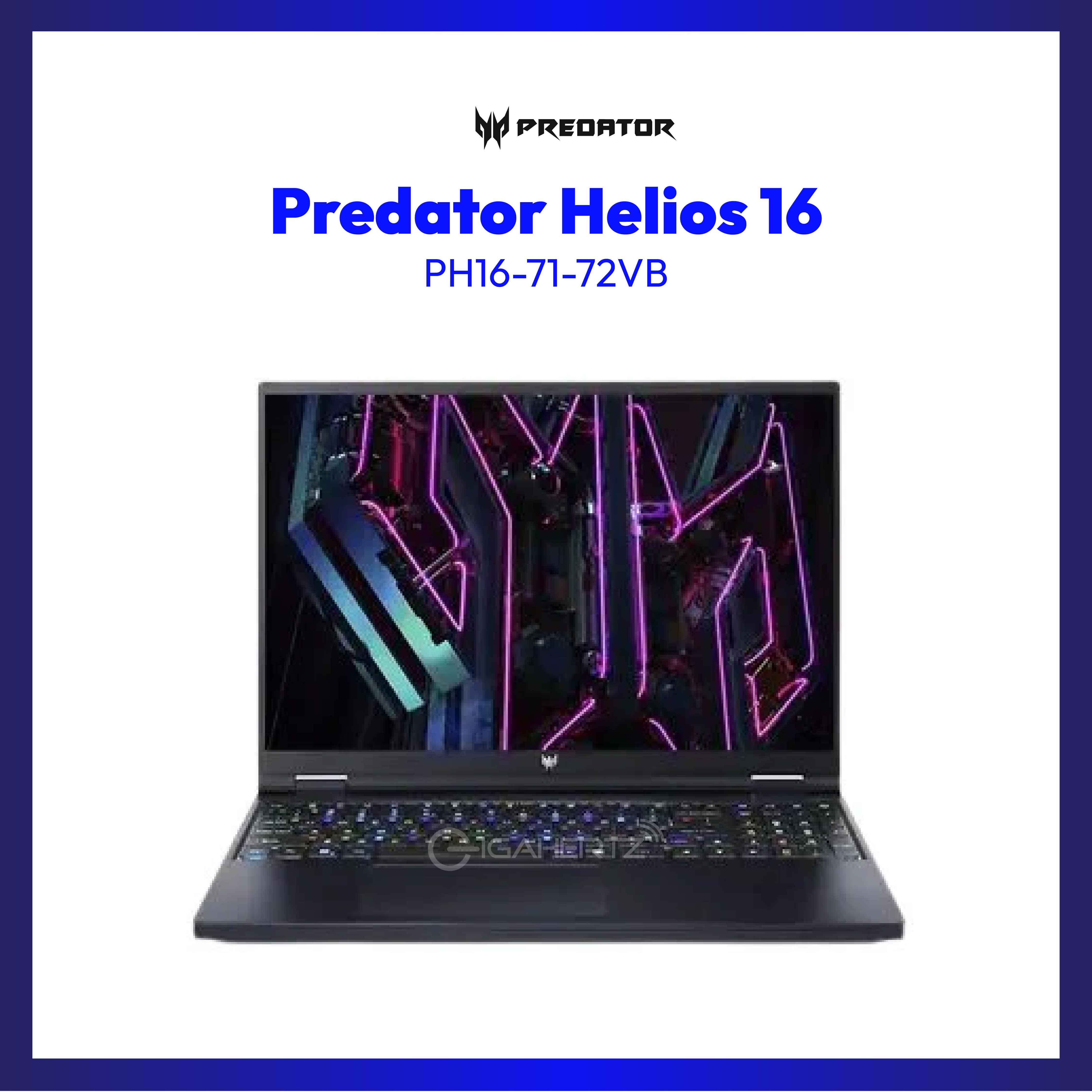 Acer Predator Helios 16 PH16-71-72VB | 16" WQXGA | i7-13700HX | GeForce RTX 4060 | 16GB RAM | 512GB SSD | WIN 11
