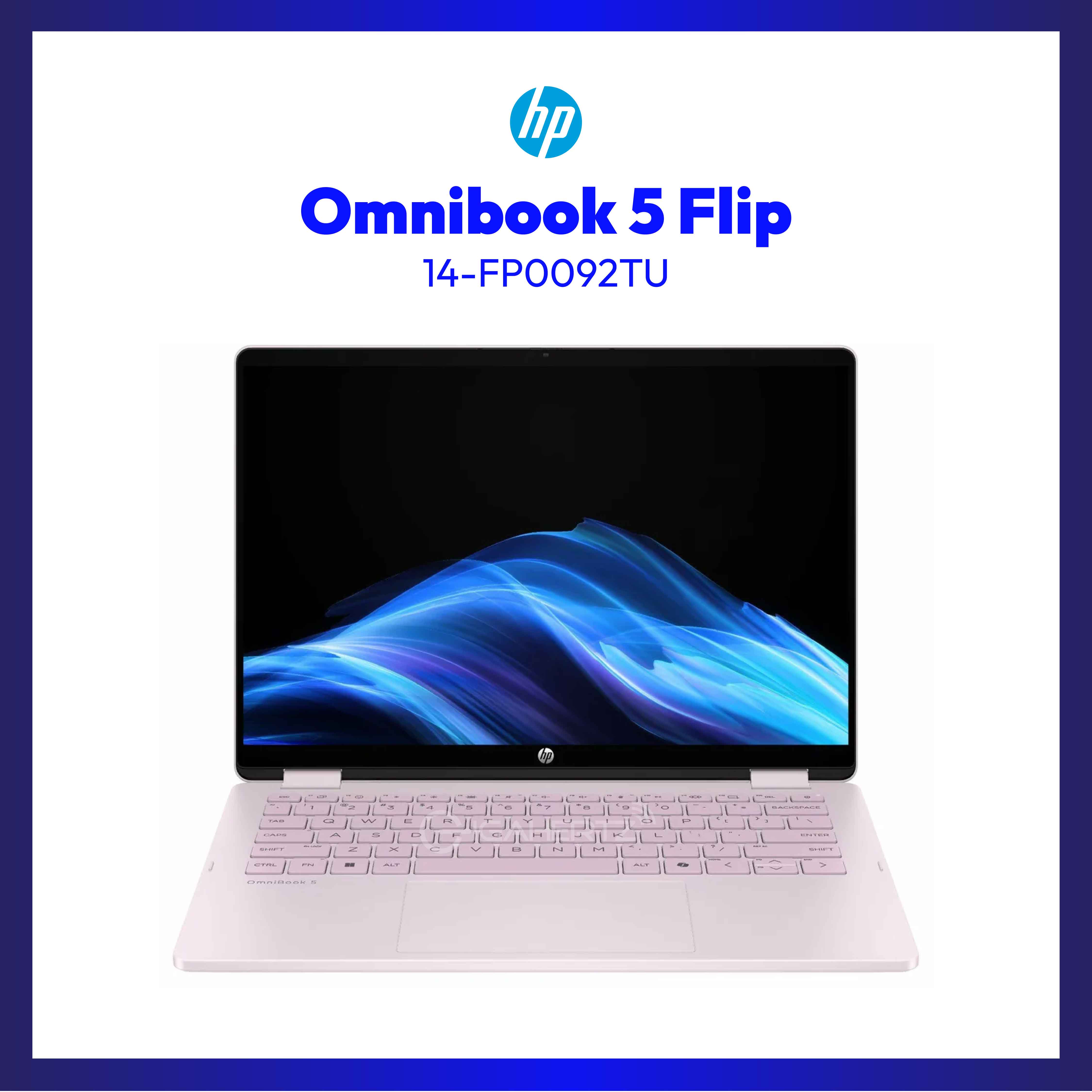 HP Omnibook 5 Flip 14-FP0092TU | 14" IPS | Intel Core 5-120U | Intel Graphics | 16GB RAM | 1TB SSD | WIN 11 HOME