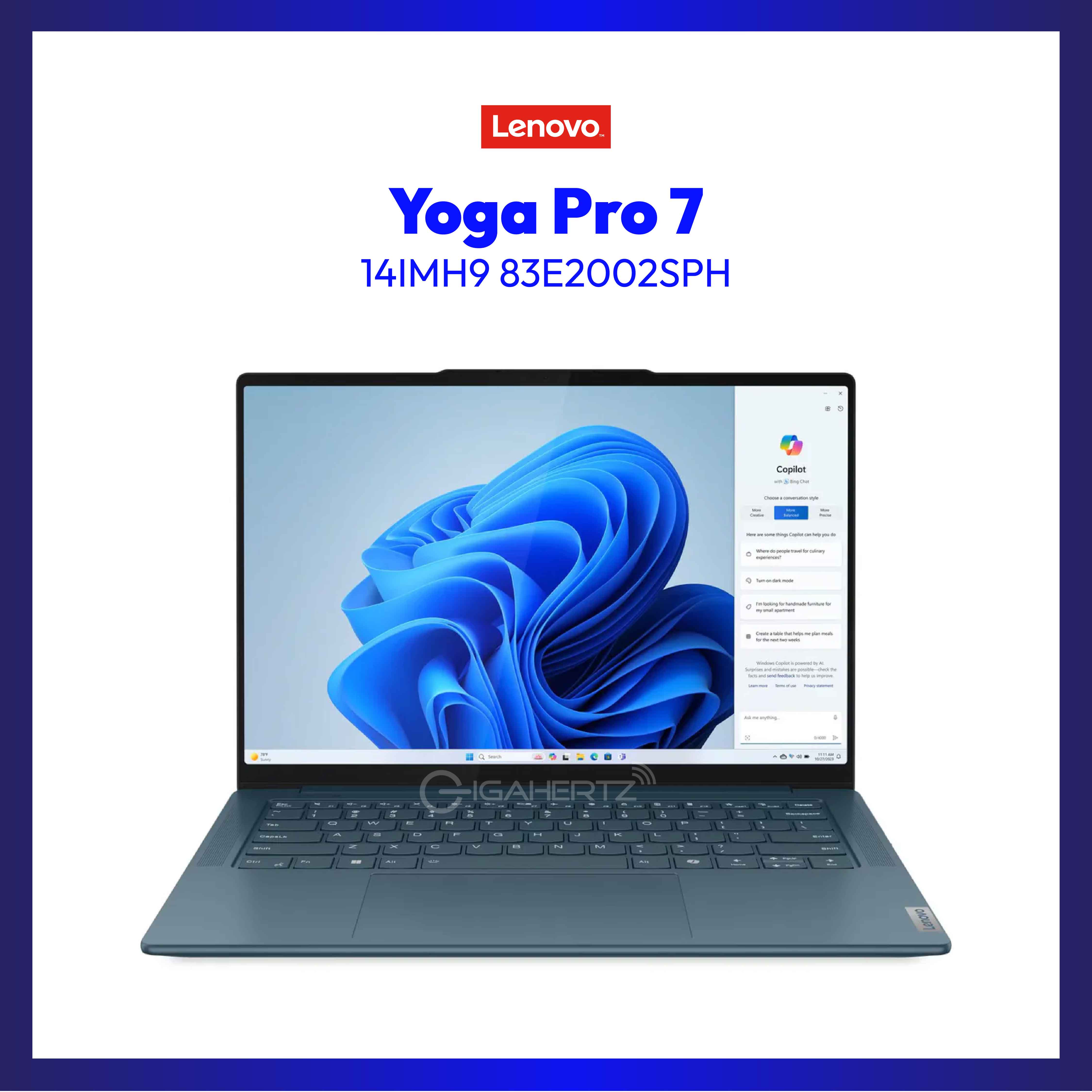 Lenovo Yoga Pro 7 14IMH9 83E2002SPH | 14.5" WQXGA+ | Ultra 7 155H | GeForce RTX 4050 | 32GB RAM | 1TB SSD | WIN 11