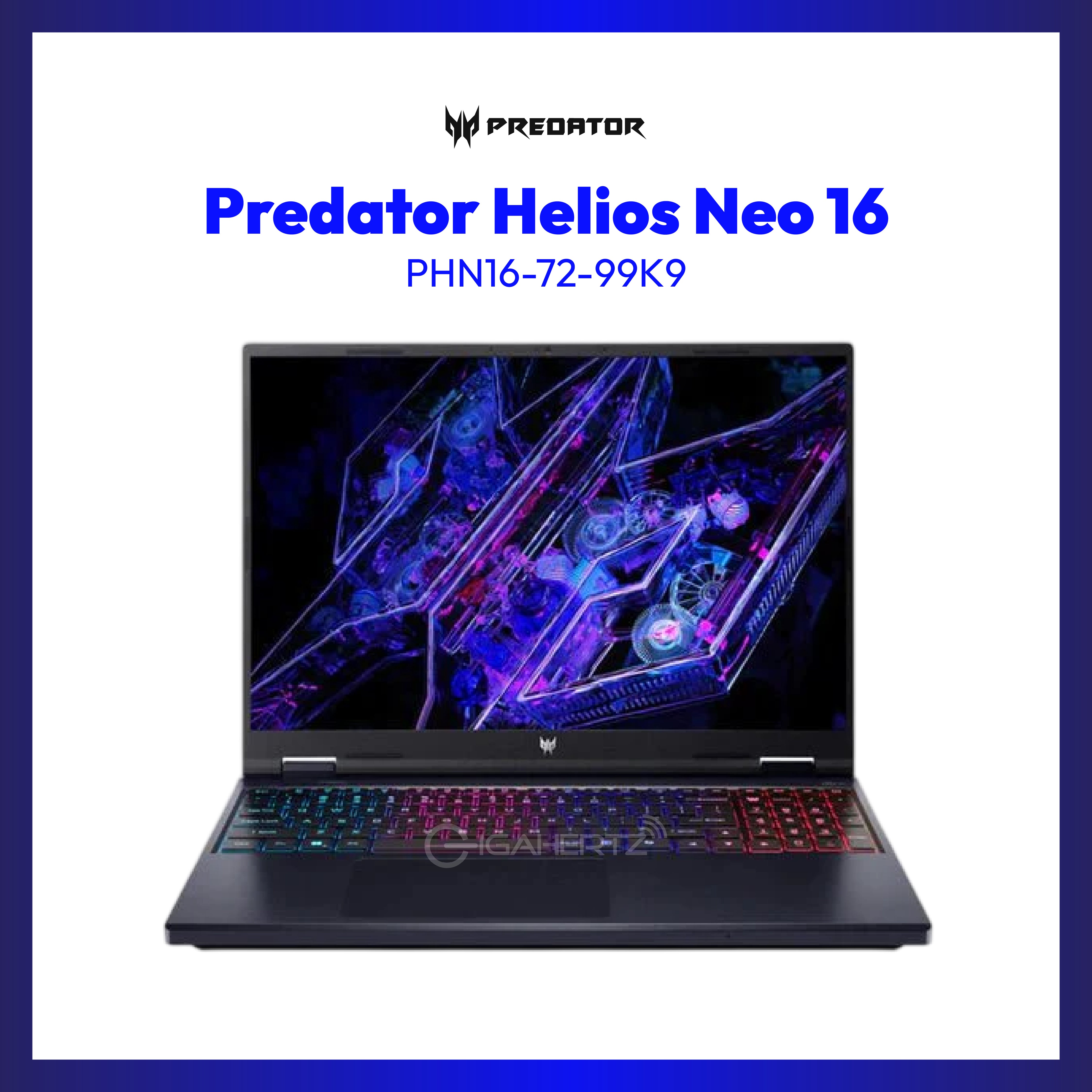 Acer Predator Helios Neo 16 PHN16-72-99K9 Gaming Laptop | 16" WQXGA | i9-14900HX | GeForce RTX 4060 | 16GB RAM | 512GB SSD | WIN 11