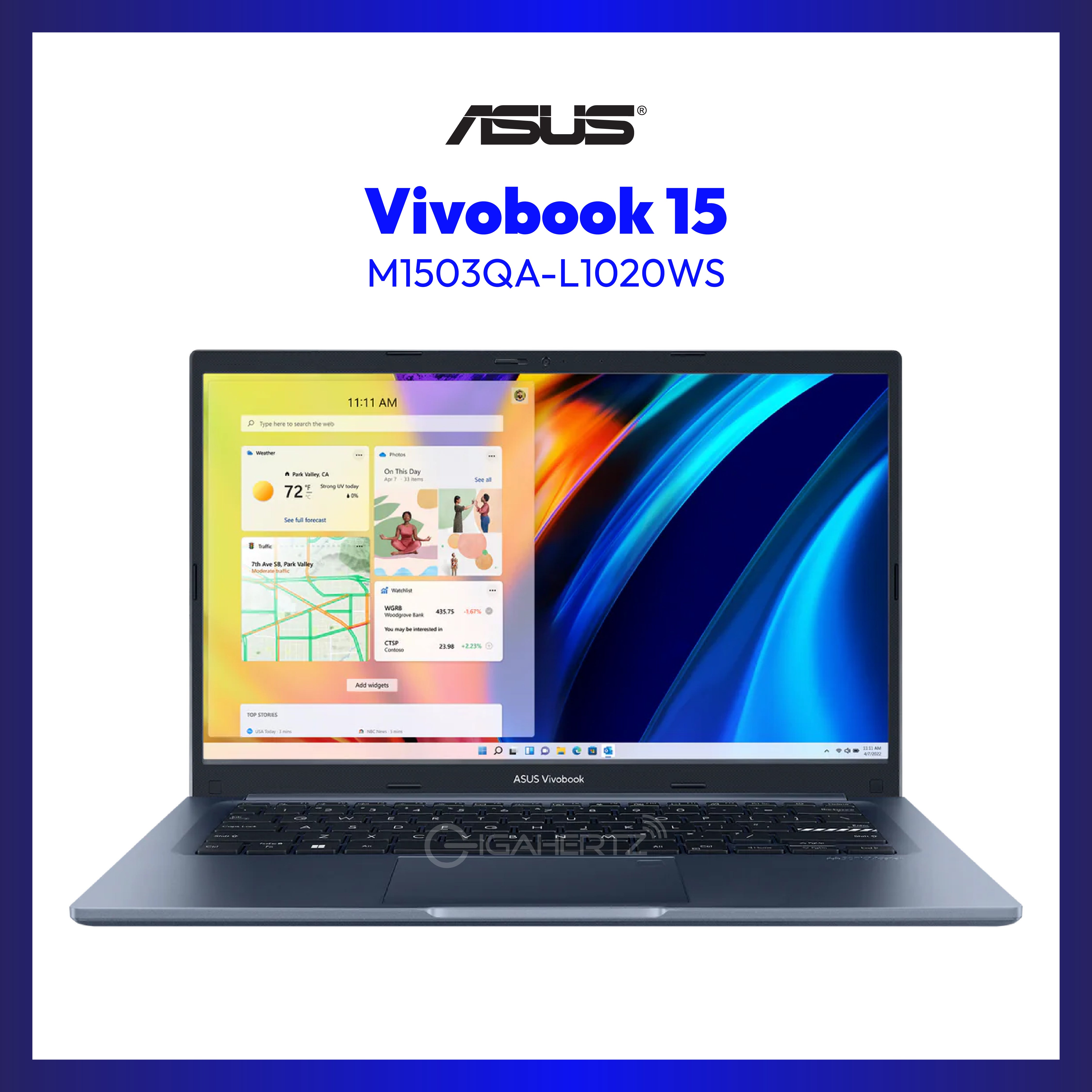 Asus Vivobook 15 M1503QA-L1020WS | 15.6" FHD | Ryzen 7 5800H | Radeon Graphics | 8GB RAM | 512GB SSD | WIN 11
