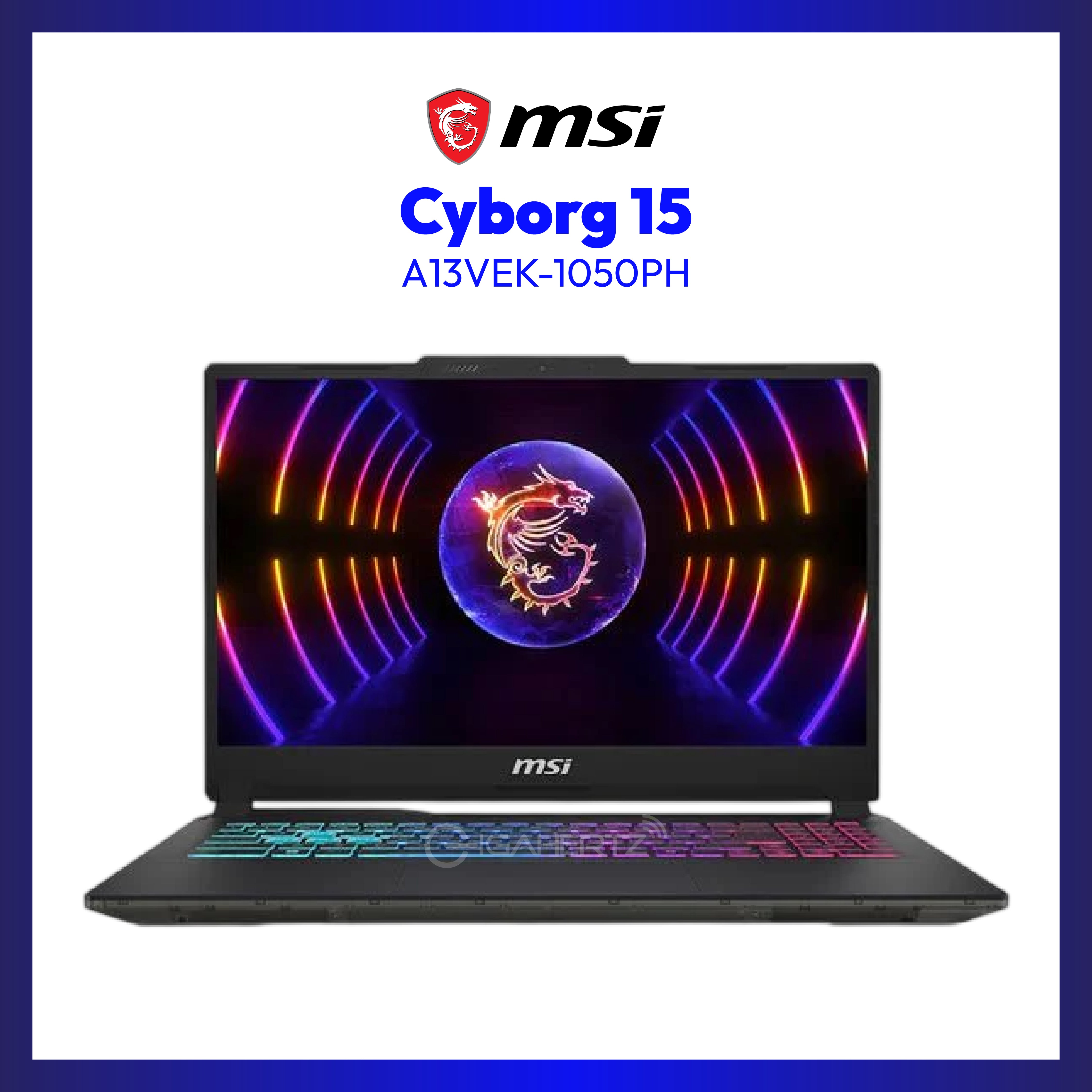 MSI Cyborg 15 A13VEK-1050PH Gaming Laptop | 15.6" FHD | i7-13620H | GeForce RTX 4050 | 8GB RAM | 512GB SSD | WIN 11