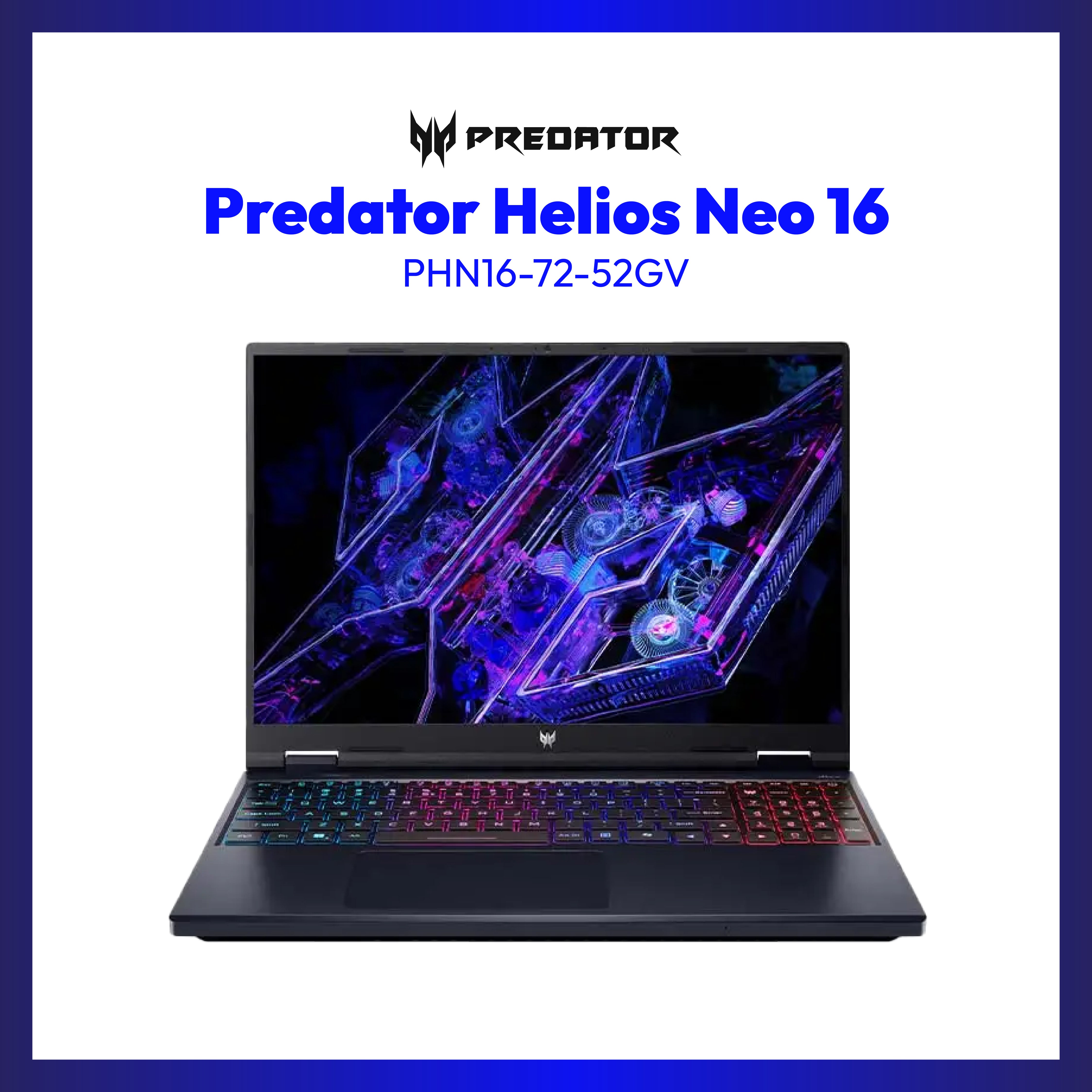Acer Predator Helios Neo 16 PHN16-72-52GV Gaming Laptop | 16" WUXGA | i5-14500HX | GeForce RTX 4060 | 16GB RAM | 512GB SSD | WIN 11