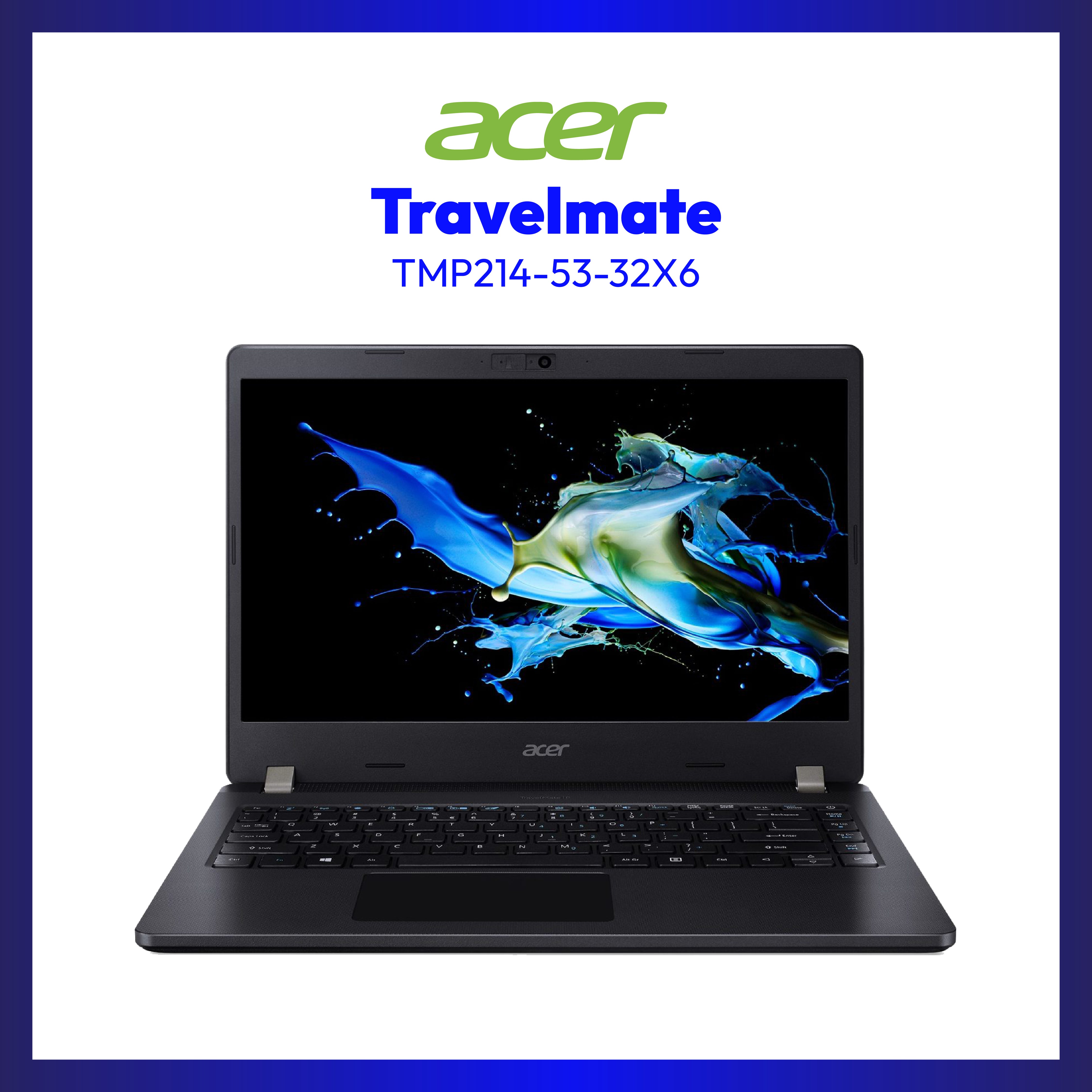 Acer Travelmate TMP214-53-32X6 Notebook | 14" FHD | i3-1115G4 | UHD Graphics | 8GB RAM | 1TB + 128GB SSD | WIN 10