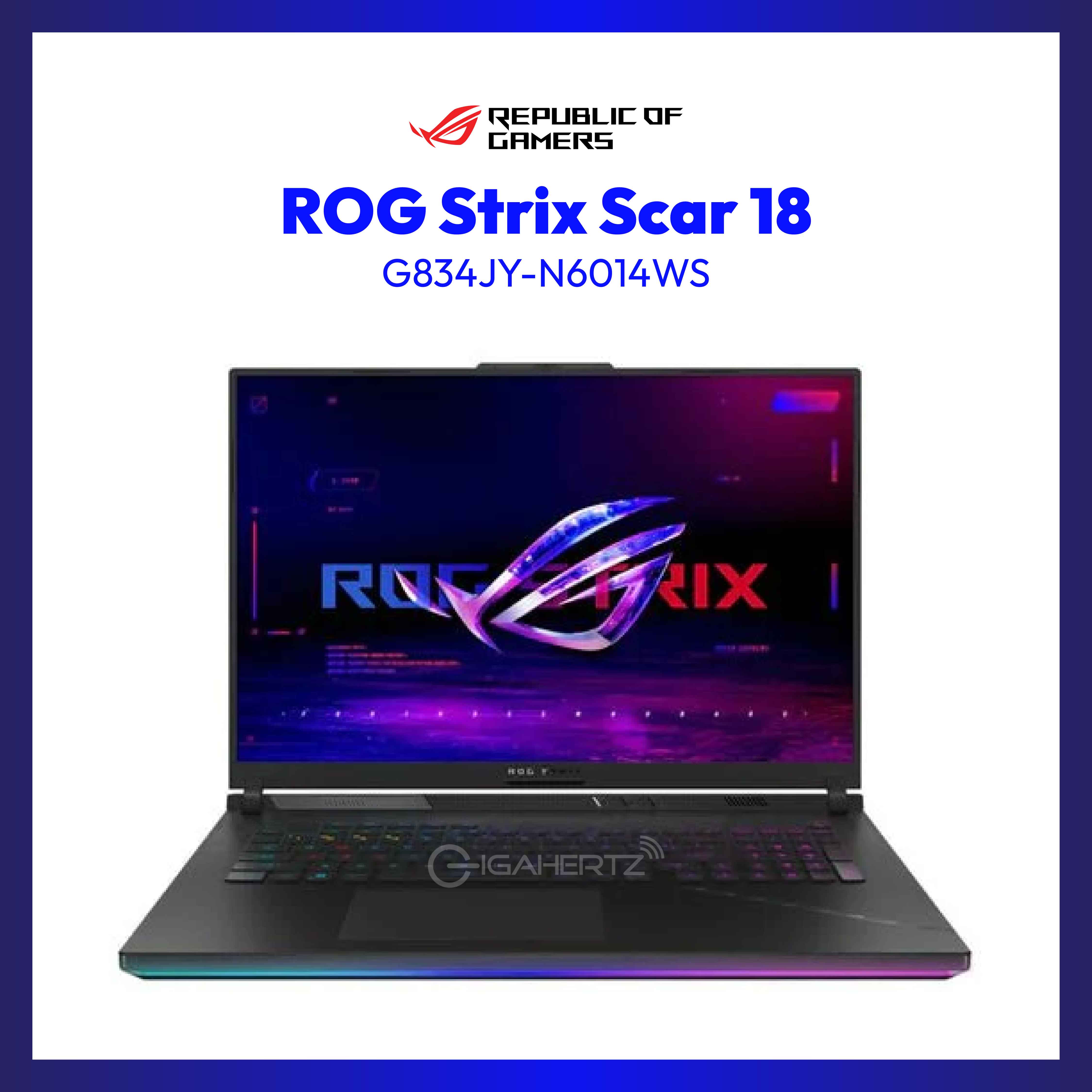 Asus ROG Strix Scar 18 G834JY-N6014WS | 18" QHD | i9-13980HX | GeForce RTX 4090 | 32GB RAM | 1TB SSD | WIN 11