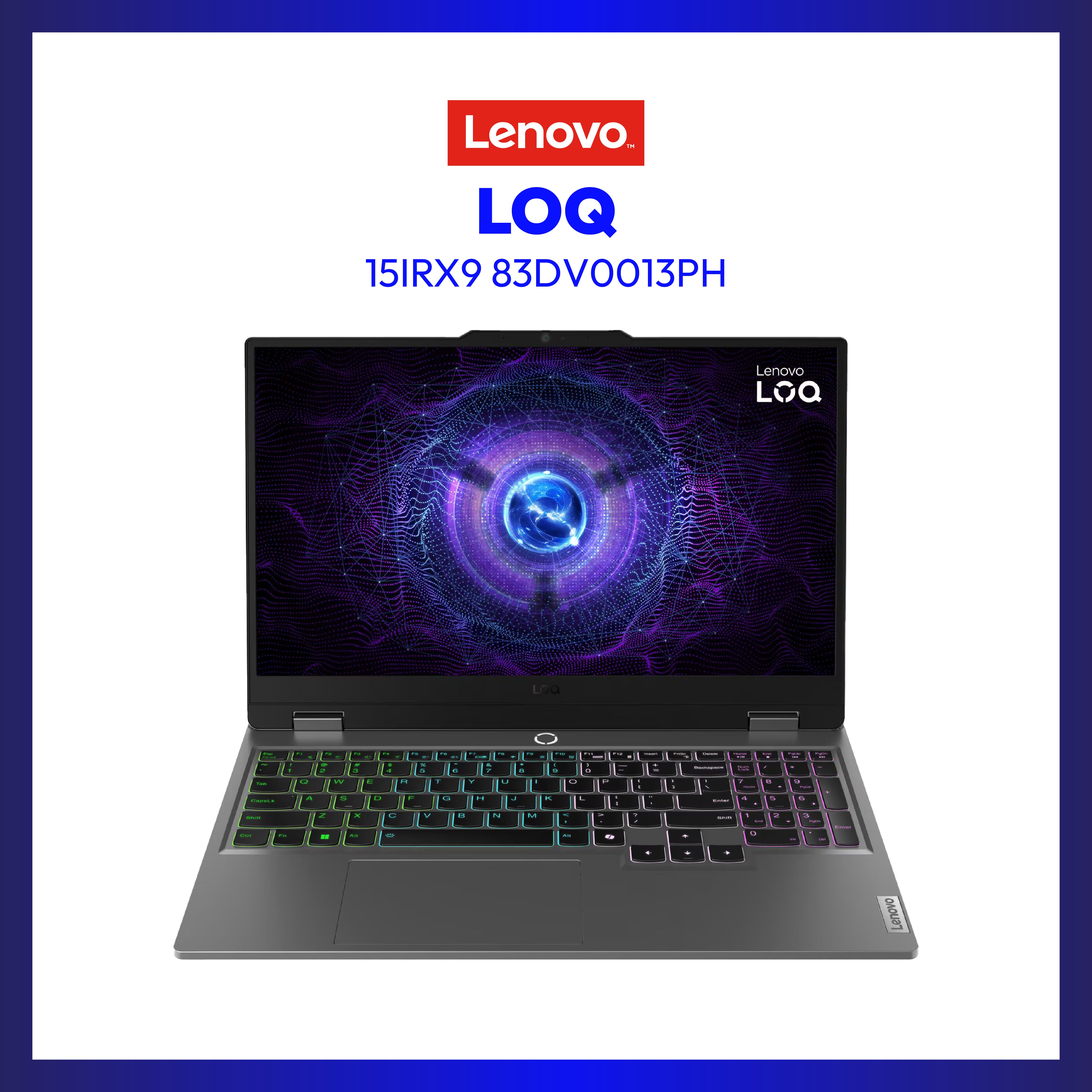 Lenovo LOQ 15IRX9 83DV0013PH | 15.6" FHD | i5-13450HX | GeForce® RTX™ 3050 | 8 GB RAM | 512 GB SSD | WIN 11