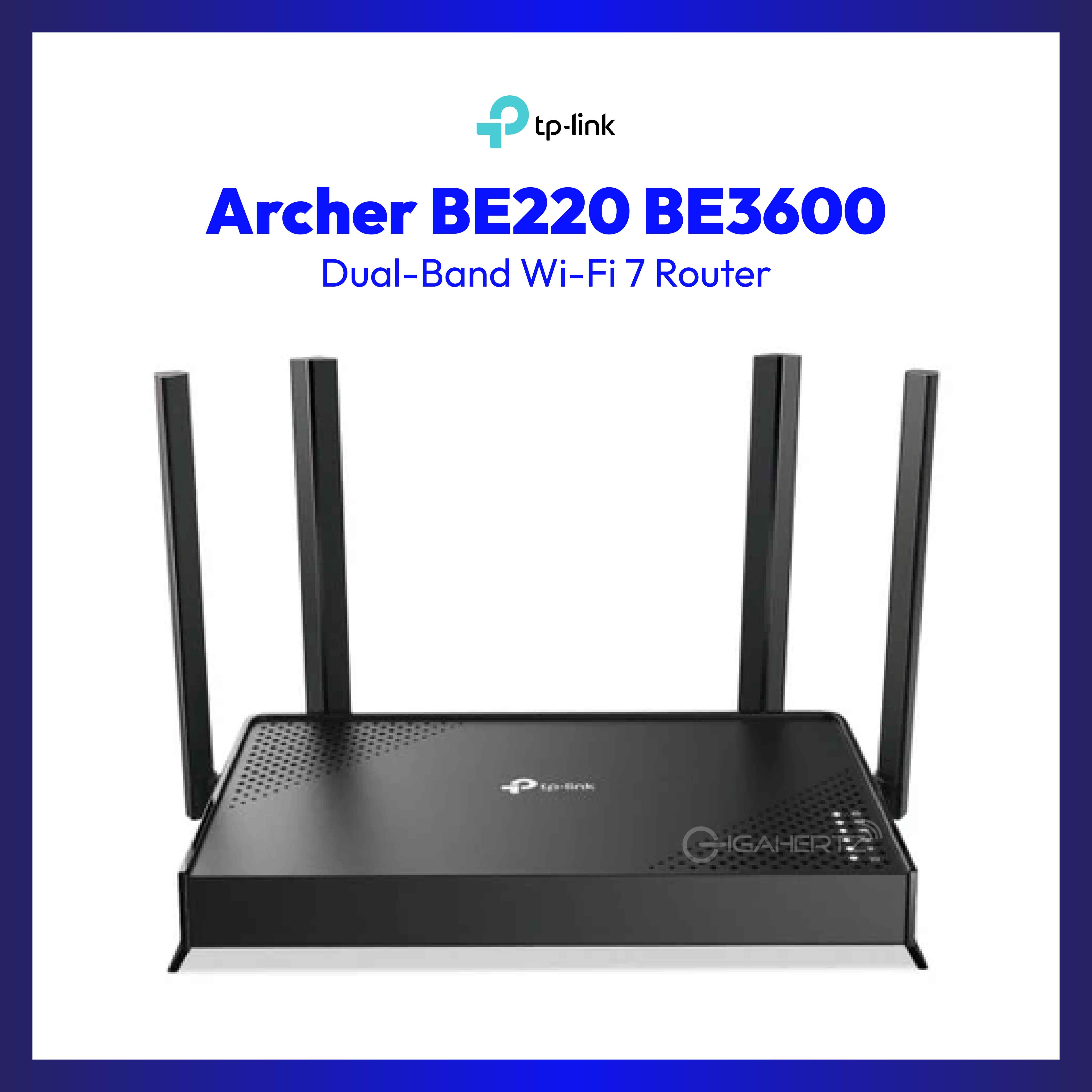 TPlink Archer BE220 Dual-Band WIFI 7 Router | GigaHertz