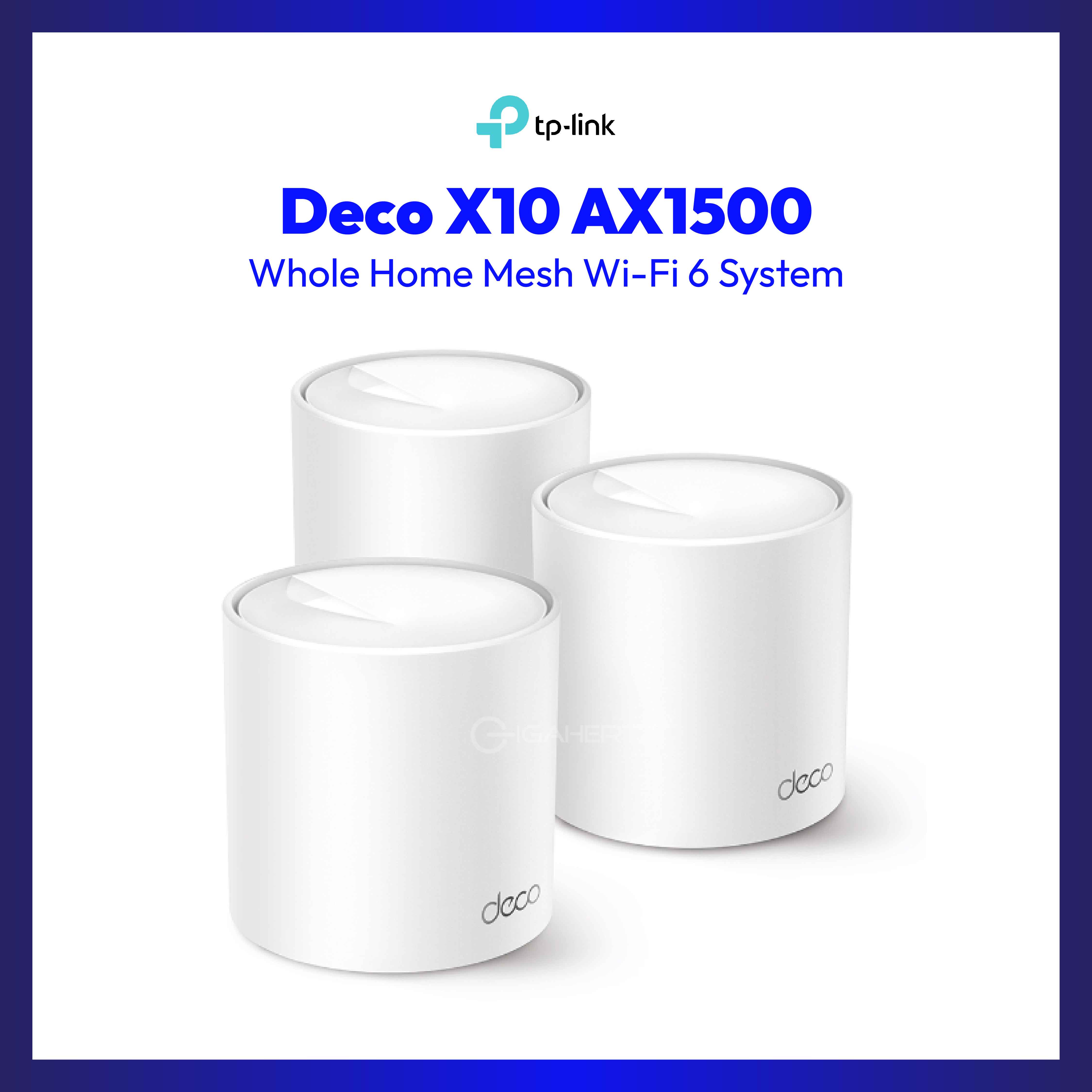 TPLINK DECO X10 3PACK MESH WIFI 6 WH