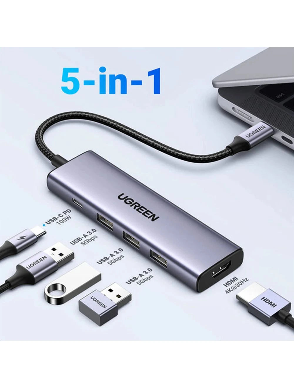 Ugreen 5-in-1 USB-C Multifunction Adapter