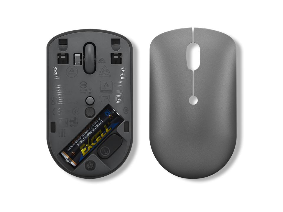 Lenovo 540 USB-C Wireless Mouse | 2.4GHz Wireless | USB-C Receiver | Up to 2400 DPI Optical Sensor | Storm Grey