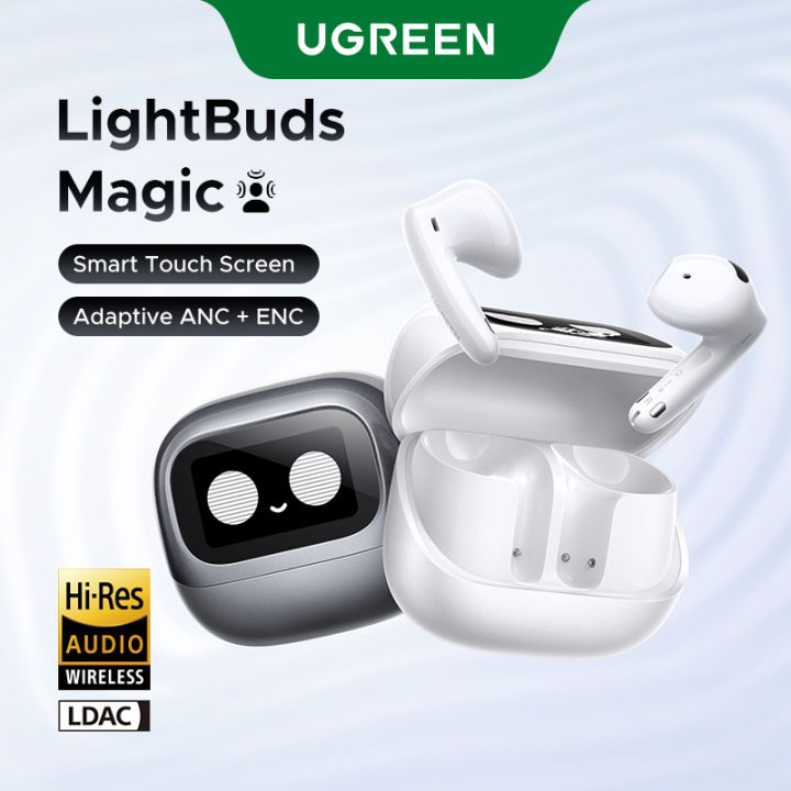 UGREEN LightBuds Magic Earphone Bluetooth 6.0 ANC ENC Active Noise Cancellation (White)