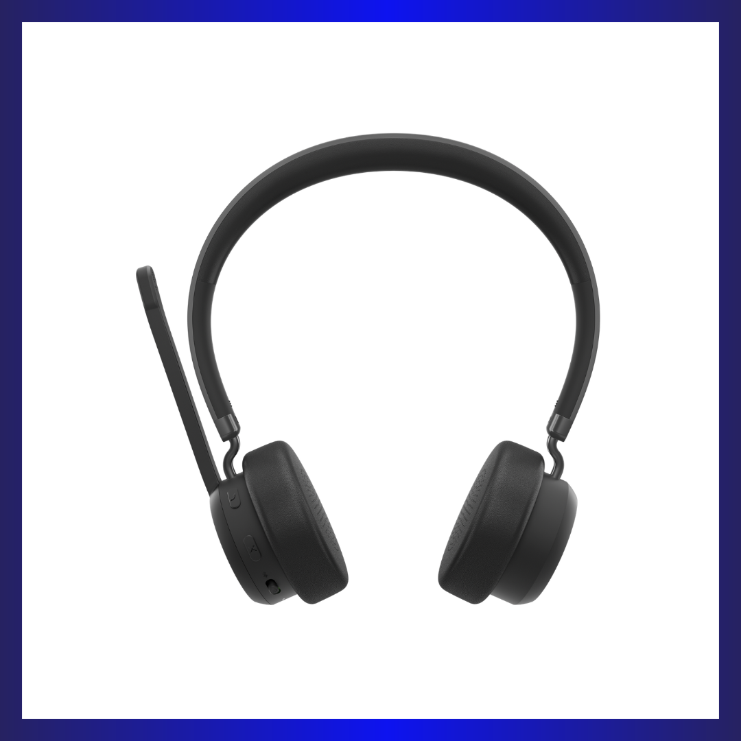 Lenovo Wireless Stereo Headset (4XD1Q30302) | Bluetooth 5.3 + USB Receiver | Stereo Audio | Black