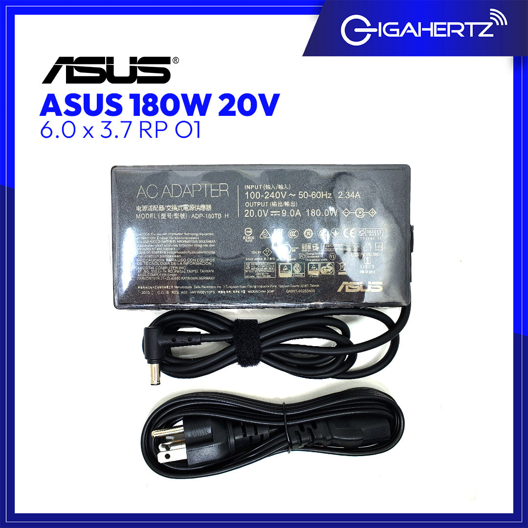 Asus Adapter 180W 20V 6.0 x 3.7 RP O1 | Gigahertz
