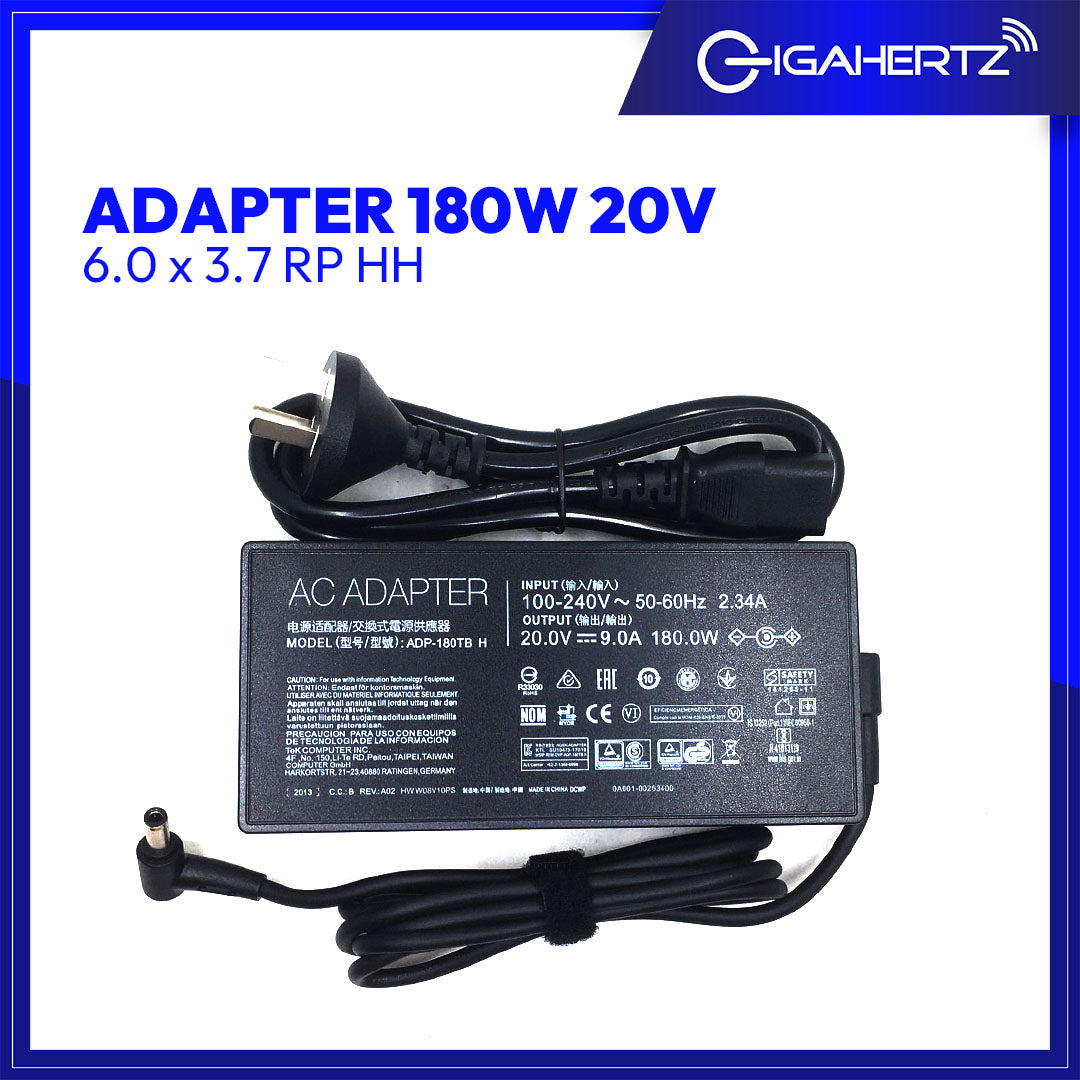 Adapter 180W 20V 6.0 x 3.7 RP HH | Gigahertz