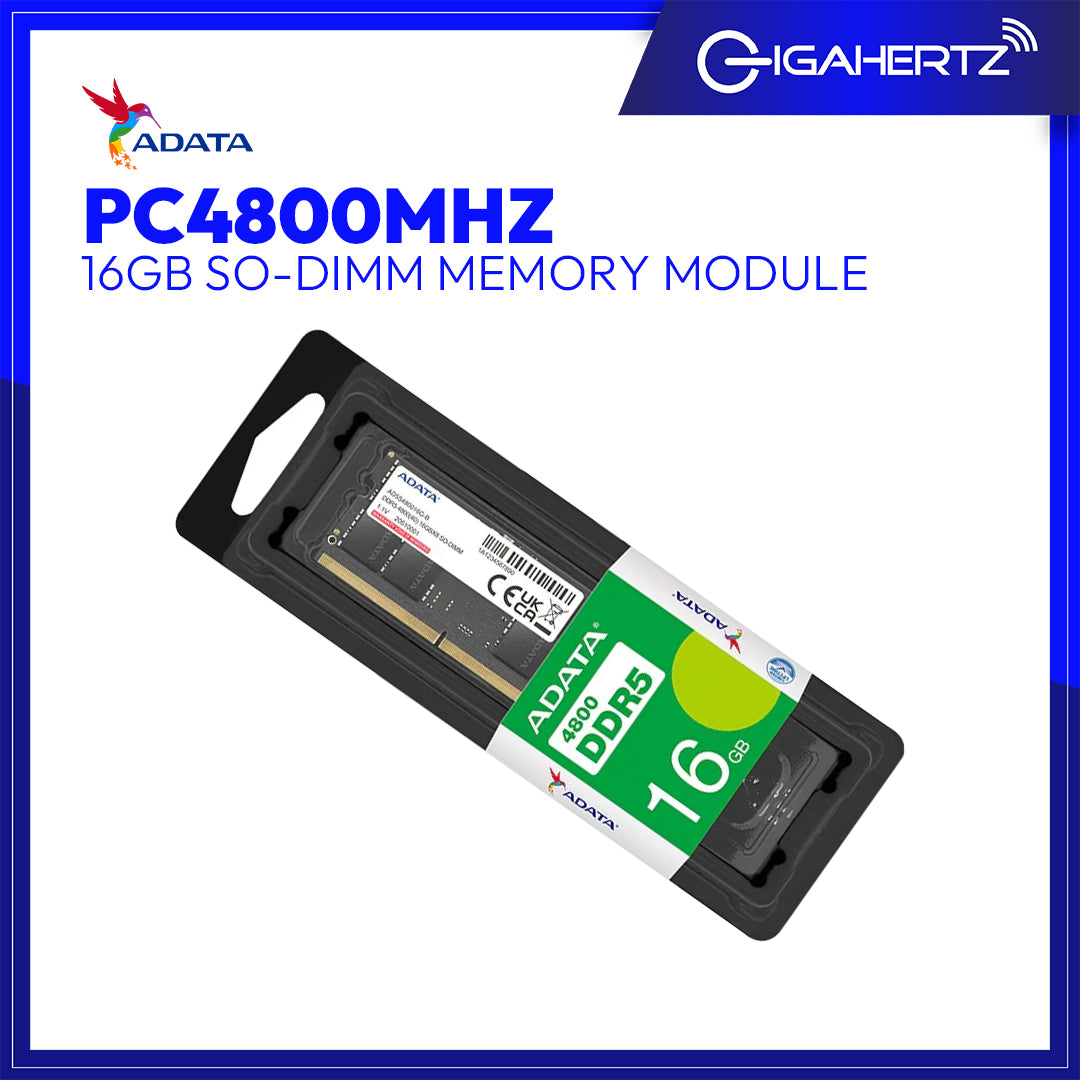 ADATA 16GB DDR5 PC4800MHz SO-DIMM Memory Module | GigaHertz