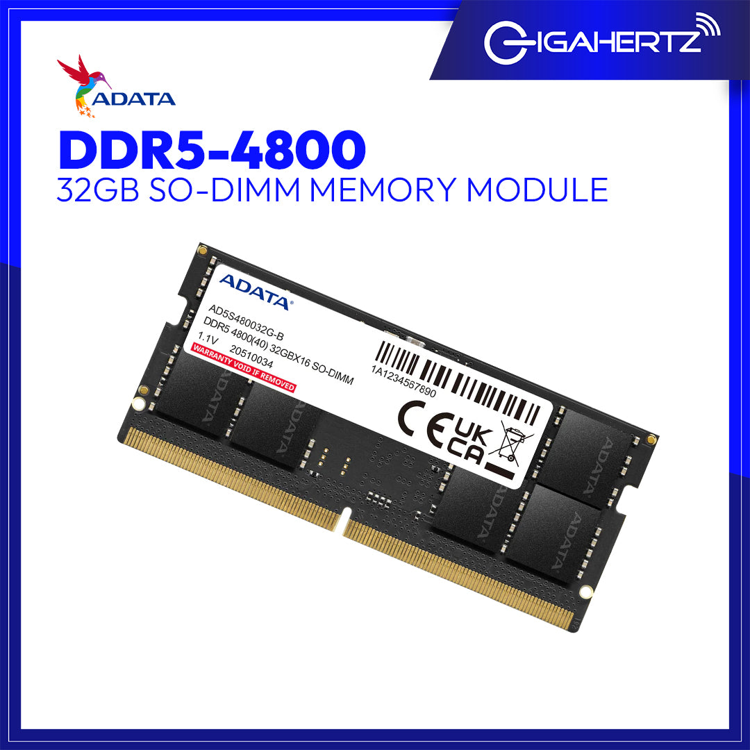 ADATA 32GB DDR5-4800 SO-DIMM Memory Module | GigaHertz