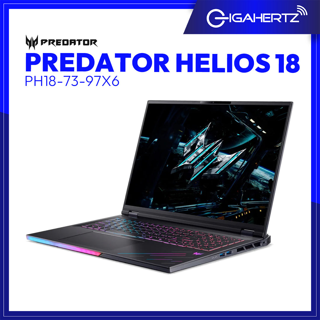 Acer Predator Helios 18 PH18-73-97X6 | 18" WQXGA | Intel® Core™ Ultra 9 275HX | GeForce RTX™ 5080 | 32GB RAM | 2TB SSD | WIN 11
