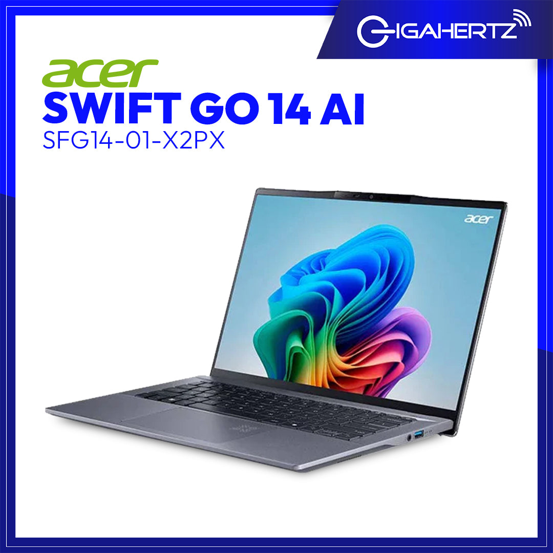 Acer Swift Go 14 AI SFG14-01-X2PX | 14.5" WUXGA | Qualcomm Snapdragon X Plus X1P-42-100 | Qualcomm Adreno GPU | 16GB RAM | 1TB SSD | WIN 11