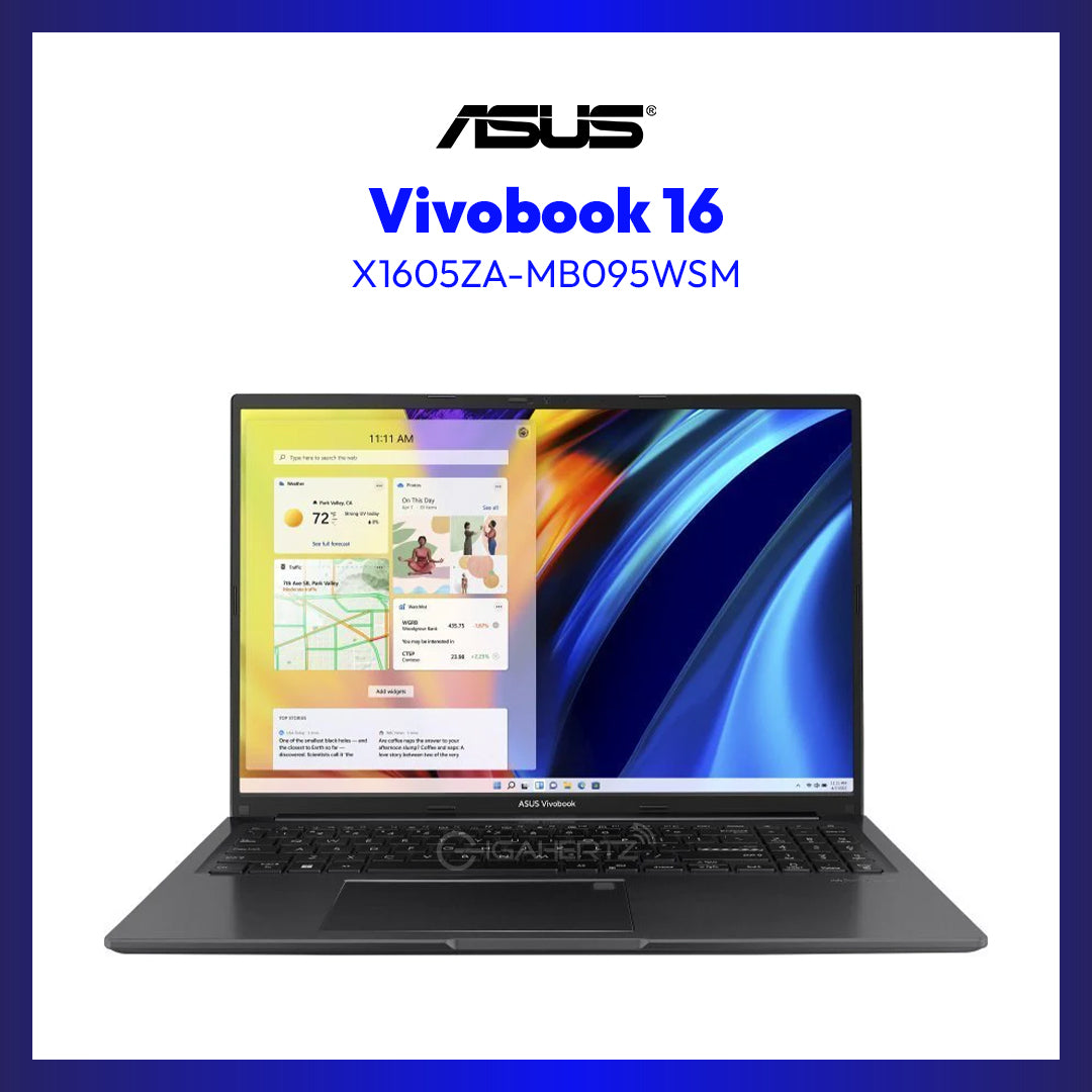 Asus Vivobook 16 X1605ZA-MB095WSM | 16" WUXGA | i3-1215U | UHD Graphics | 8GB RAM | 512GB SSD | WIN 11 | With Microsoft 365