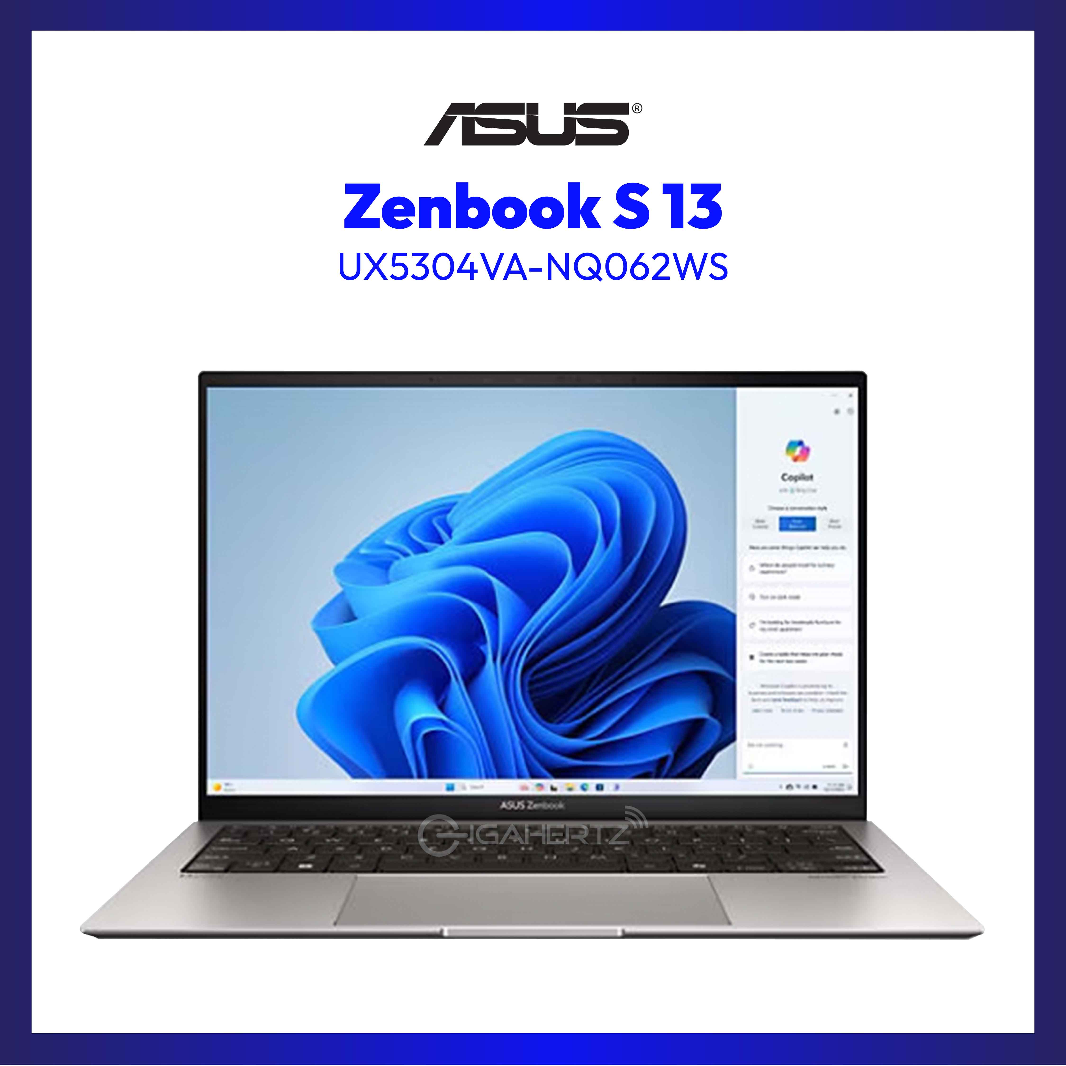 Asus Zenbook S 13 UX5304VA-NQ062WS | 13.3" OLED | i5-1335U | Iris® Xe Graphics | 16 GB RAM | 512 GB SSD | WIN 11