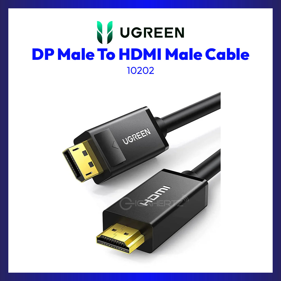 UGREEN 10202 DP Male To HDMI Male Cable 2-Meters