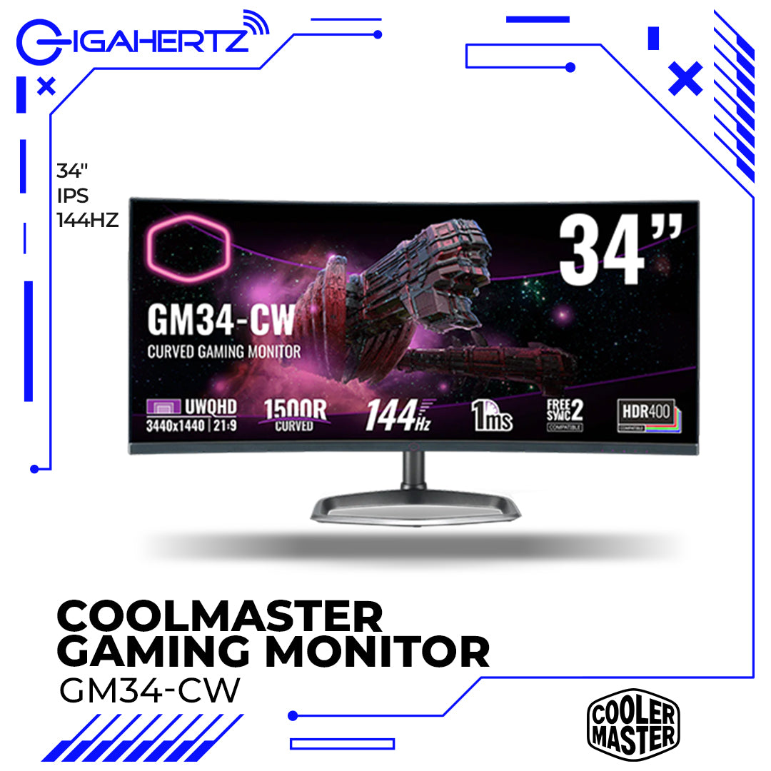 CoolMaster GM34-CW 34" 144 Hz Gaming Monitor