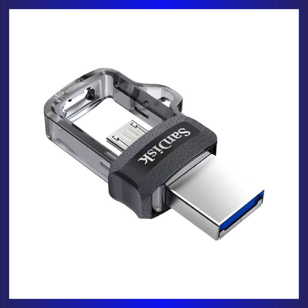 SanDisk Ultra 16GB Dual USB Drive m3.0 with Micro-USB OTG (Black)
