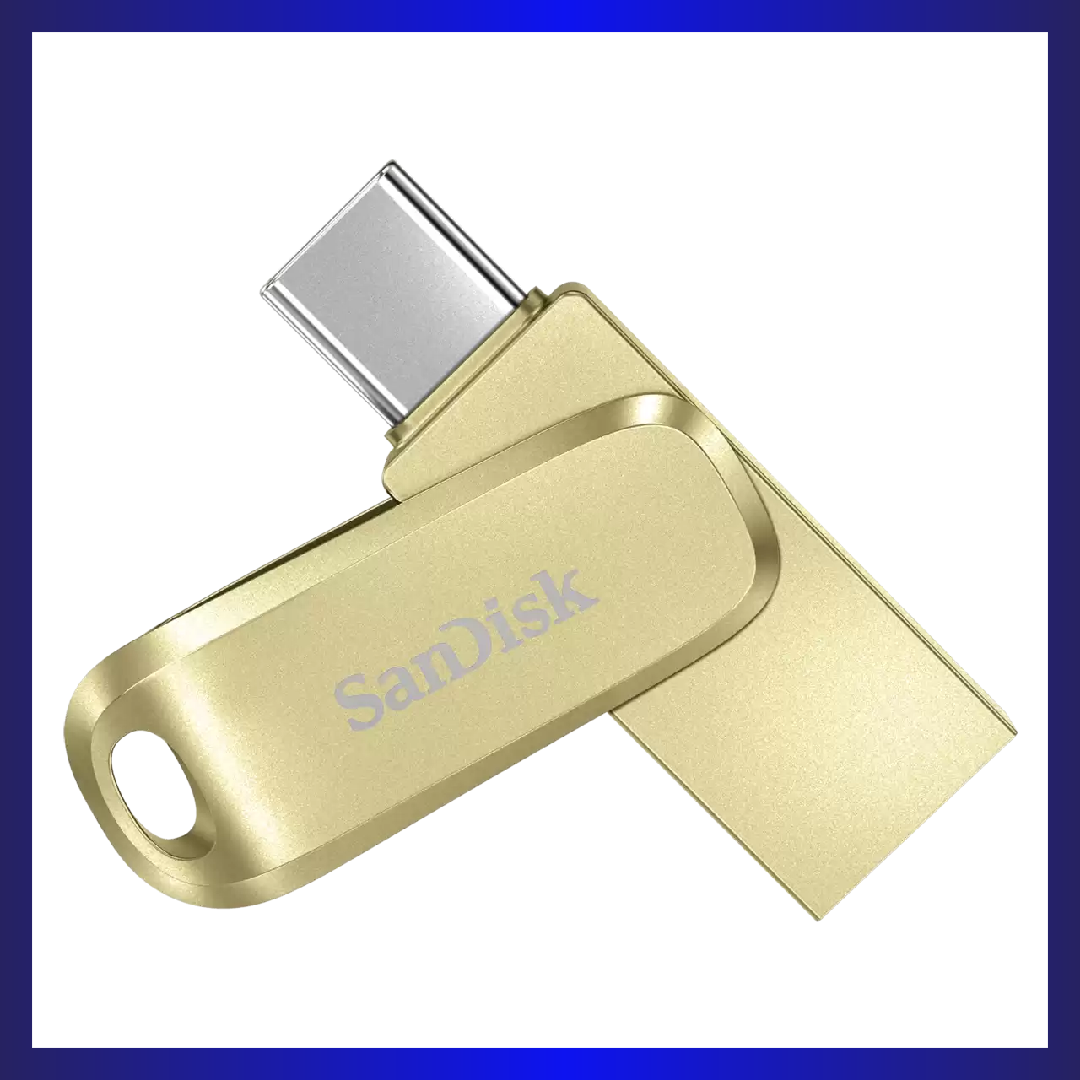 SanDisk Ultra Dual Drive Luxe 128GB USB Type-C Flash Drive (Gold)