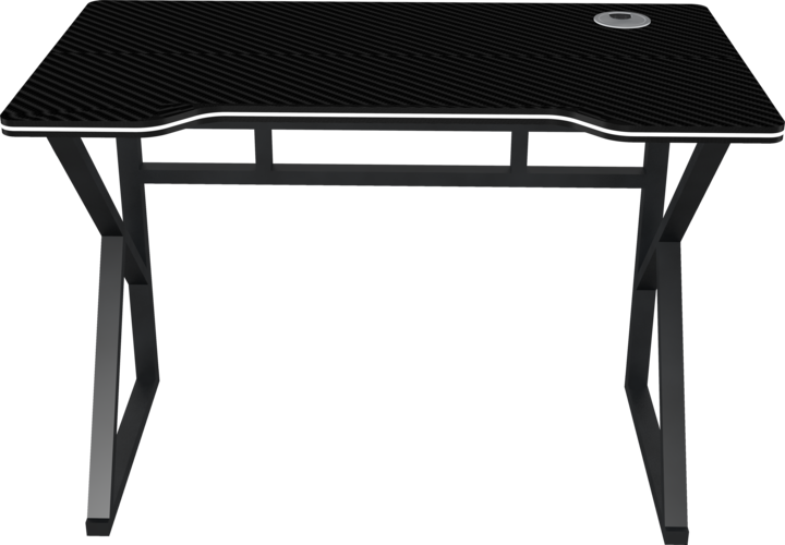 Giga Fixed Gaming Desk – Ergonomic Computer Table with Cable Management, Steel Frame, Carbon Fiber Desktop, Workstation for Gaming, Office & Study