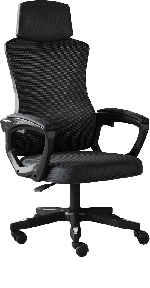 Ergonomic High Back Mesh Office Chair with Headrest, Adjustable Height, Padded Armrests & Swivel Wheels – Executive Computer Desk Chair
