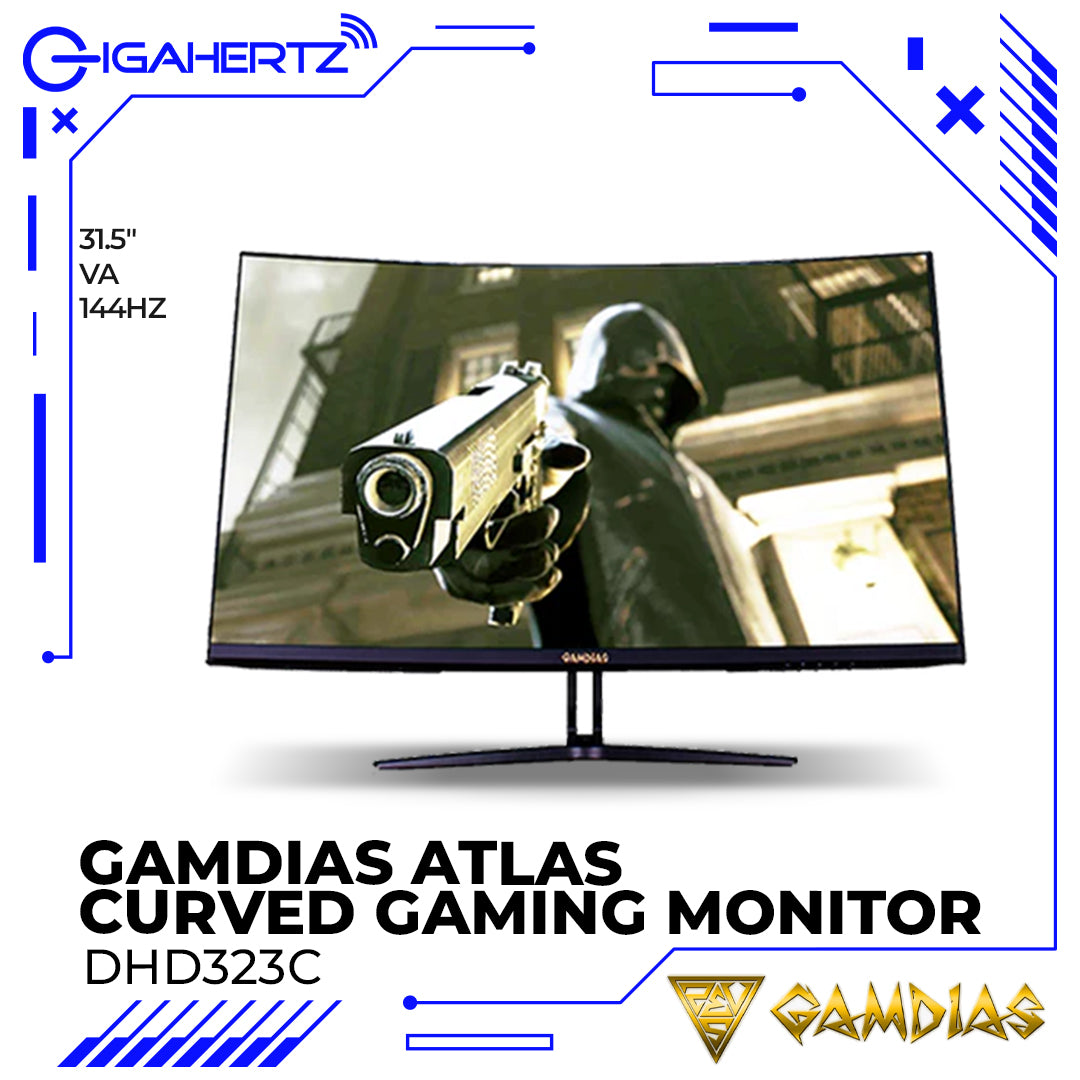 Gamdias Atlas DHD323C 31.5" Curved VA 144Hz Gaming Monitor