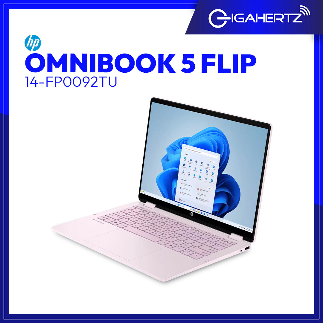 HP Omnibook 5 Flip 14-FP0092TU | 14" IPS | Intel Core 5-120U | Intel Graphics | 16GB RAM | 1TB SSD | WIN 11 HOME