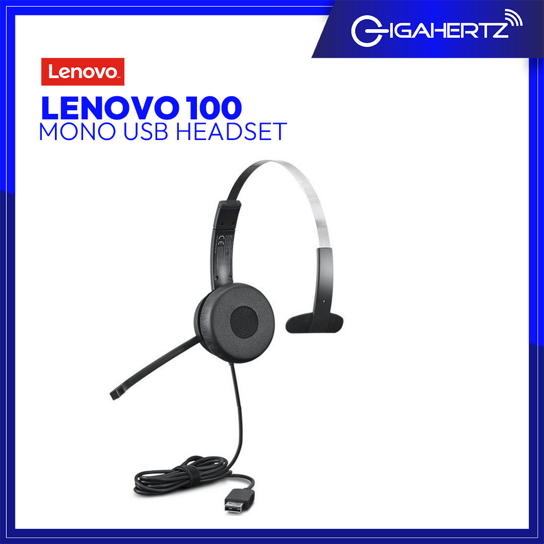 Lenovo 100 Mono USB Headset | Gigahertz