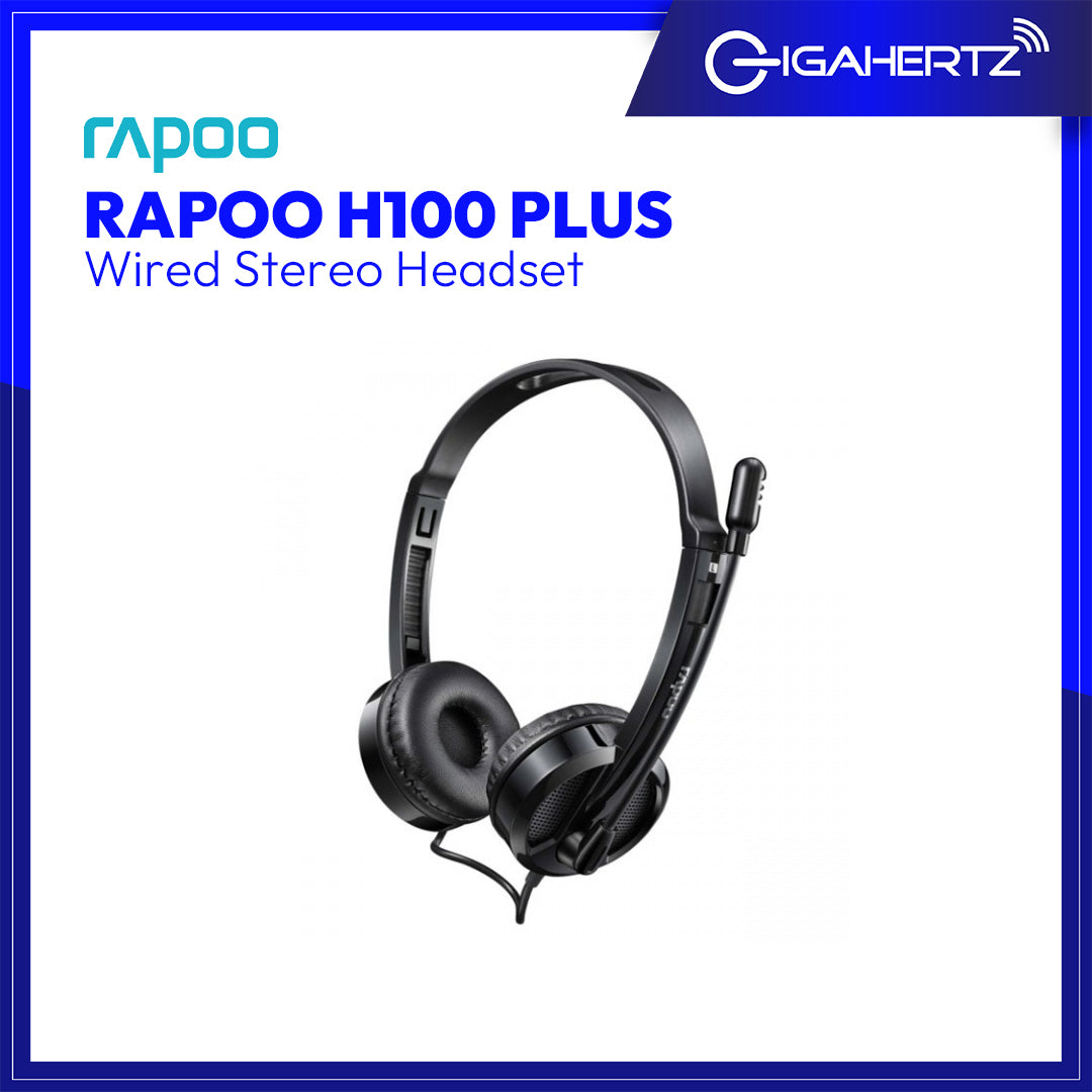 Rapoo H100 Plus Wired Stereo Headset 3.5mm | Gigahertz
