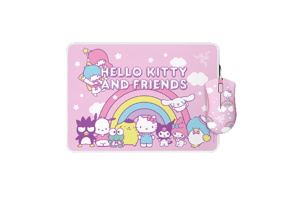 Razer DeathAdder Essential + Goliathus Mouse Mat Bundle - Hello Kitty and Friends Edition Razer