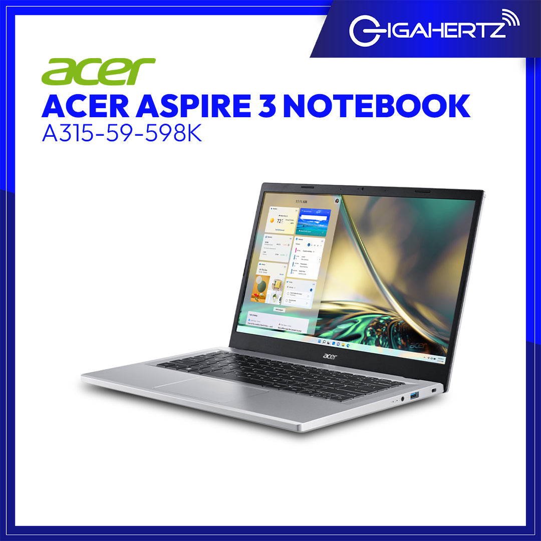 Acer Aspire 3 A315 - 59 - 598K Notebook | 15.6" LCD | i5 - 1235U | UHD Graphics | 8GB RAM | 512GB SSD | WIN 11 | Gigahertz