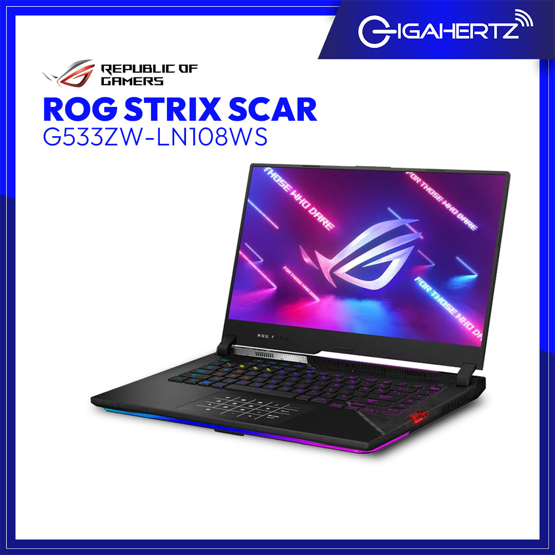 Asus ROG Strix Scar G533ZW - LN108WS Gaming Laptop | 15.6" WQHD | i9 - 12900H | GeForce RTX 3070 | 16GB RAM | 2TB SSD | WIN 11 | Laptop Tiangge | Gigahertz