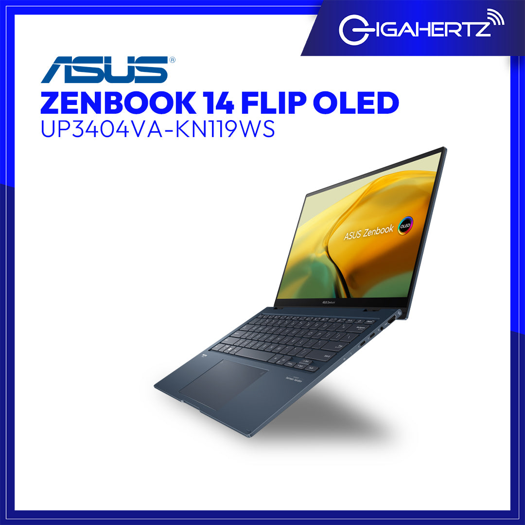 Asus Zenbook Flip UP3404VA - KN119WS | 14" OLED | i5 - 1340P | Iris® Xe Graphics | 16 GB RAM | 512 GB SSD | WIN 11 | Gigahertz
